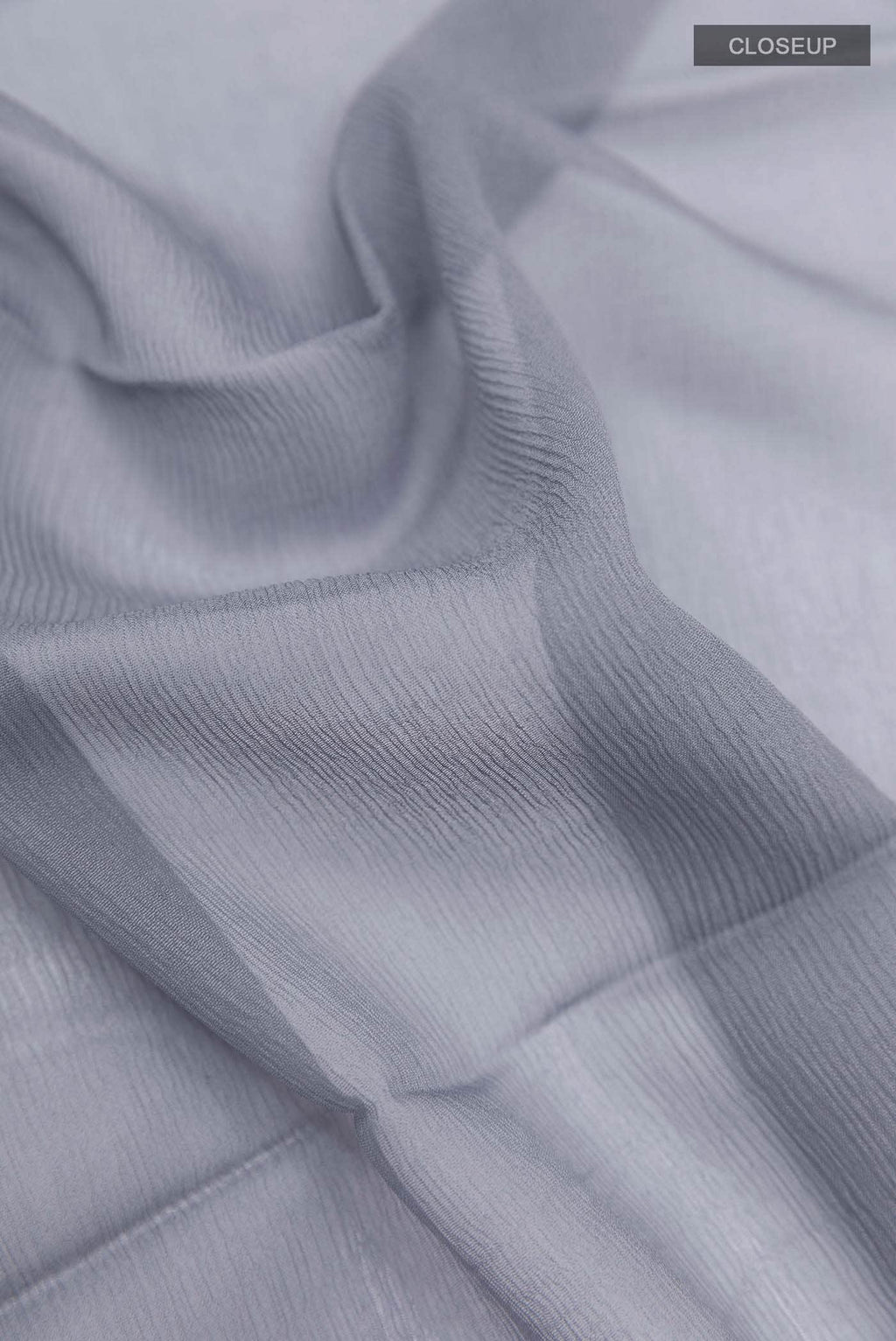 Grey Mysore Chiffon Saree