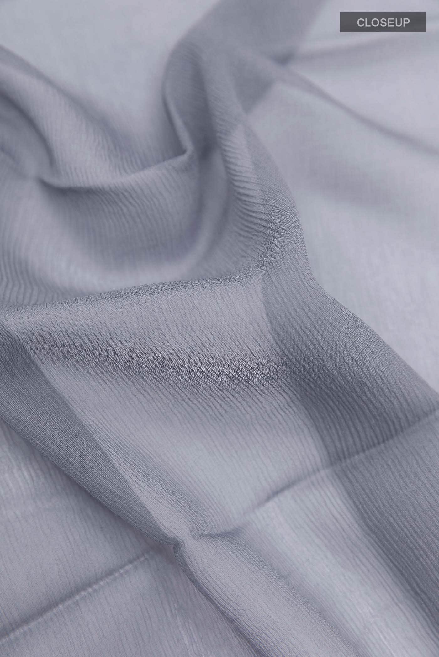 Grey Mysore Chiffon Saree