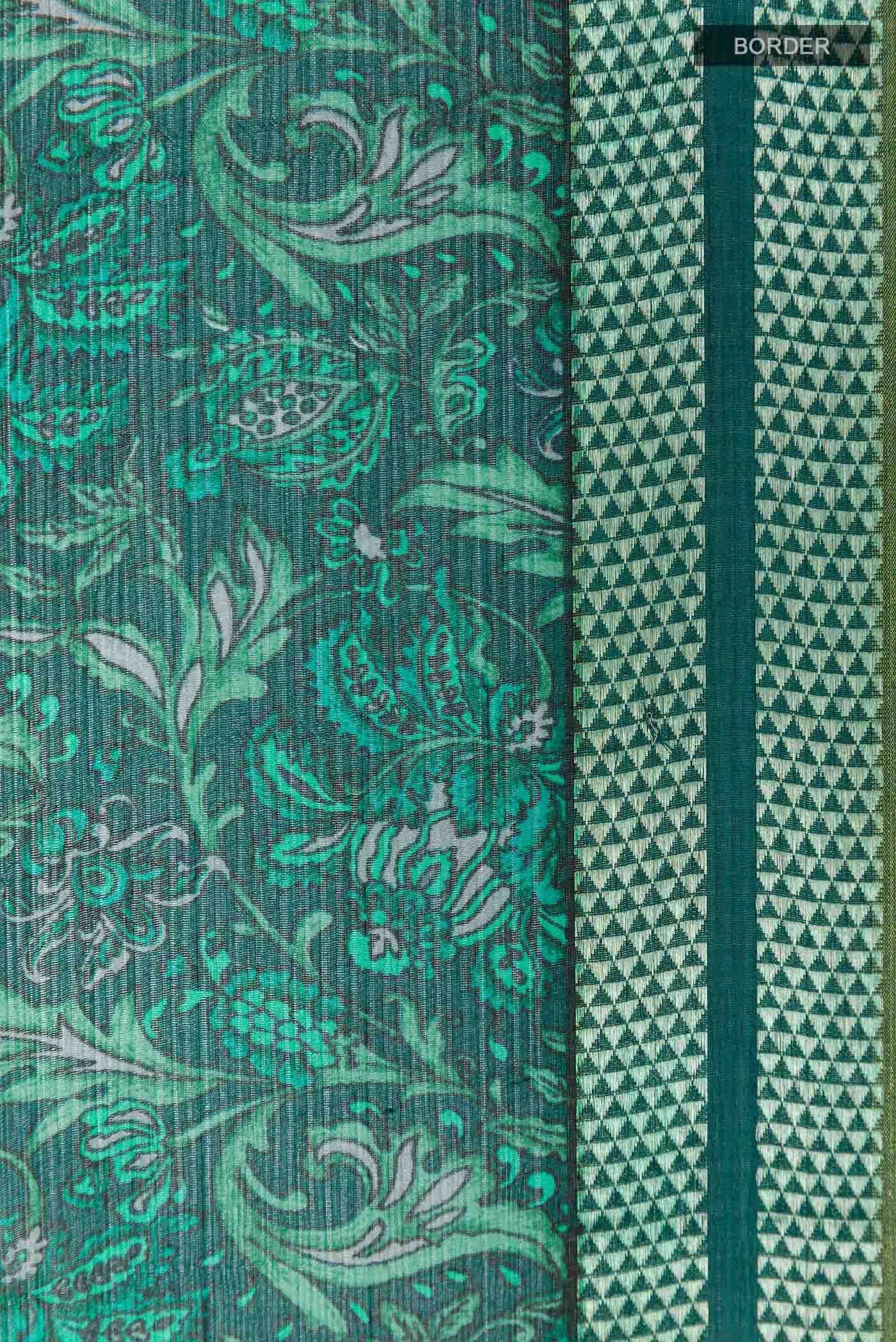 Green Chiffon Saree
