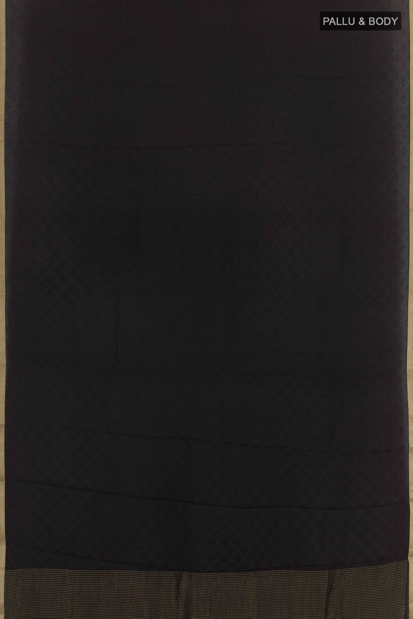 Black Mysore Crepe Saree