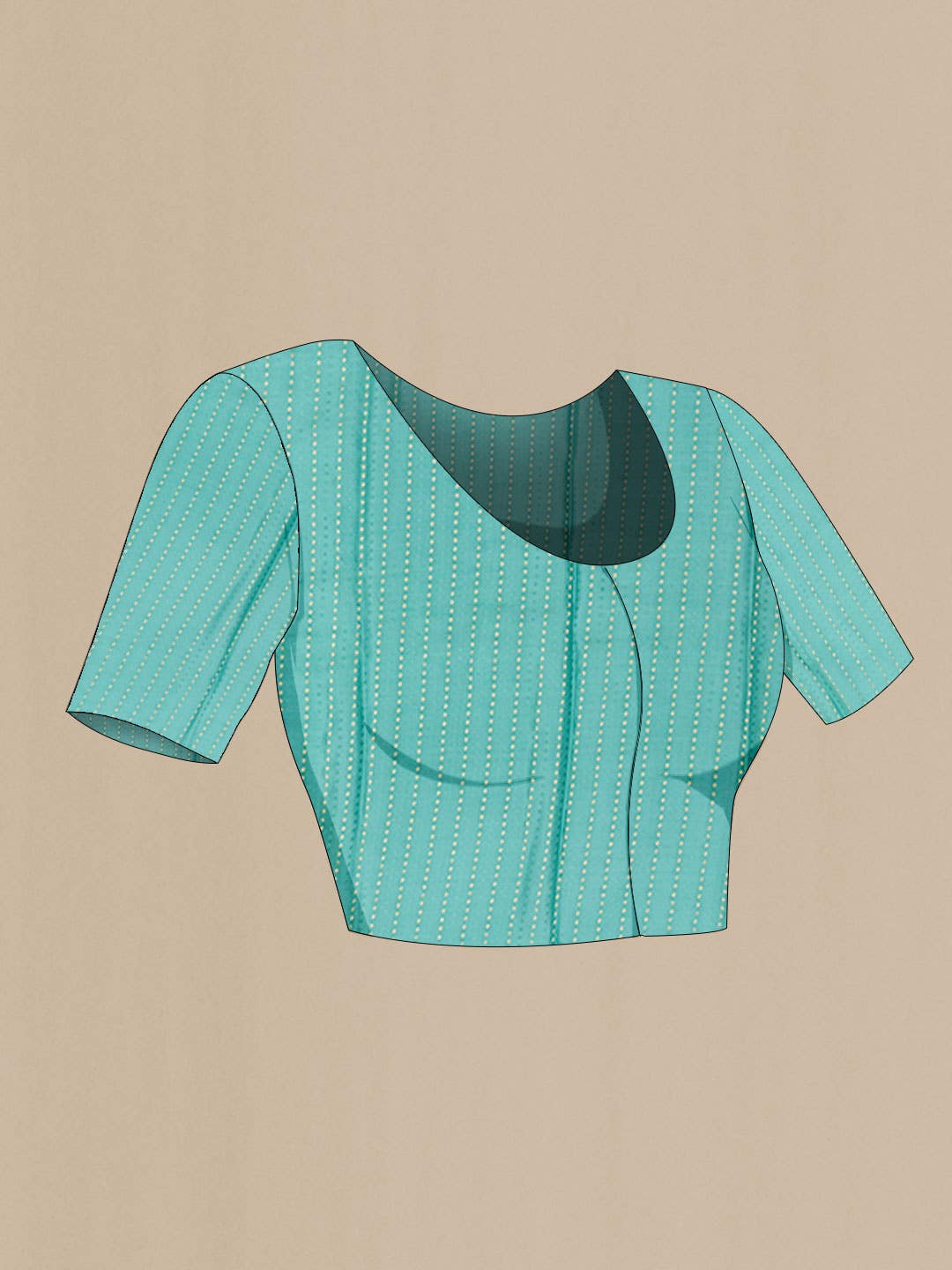 Blue Mysore Crepe Saree