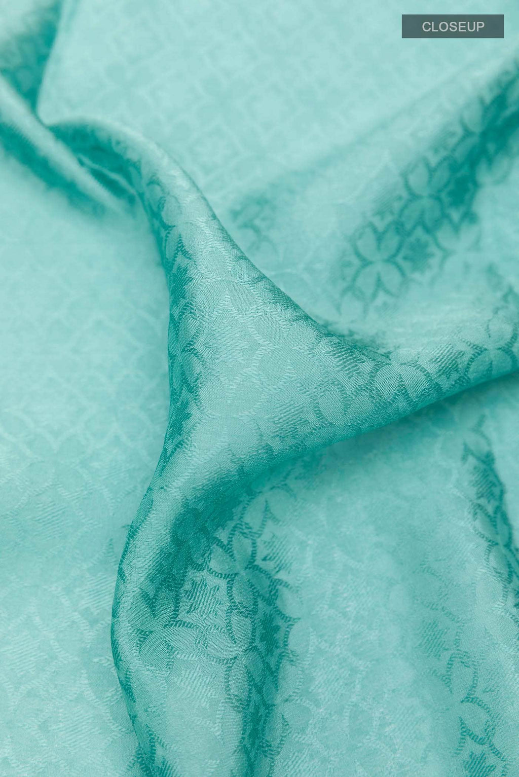 Blue Mysore Crepe Saree