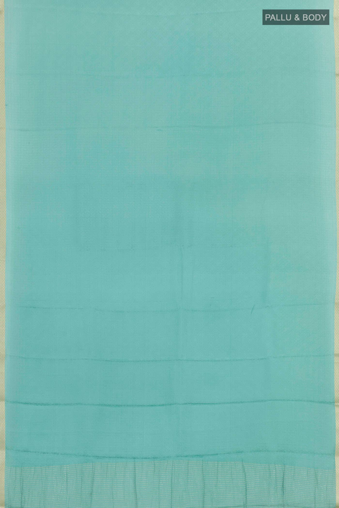 Blue Mysore Crepe Saree