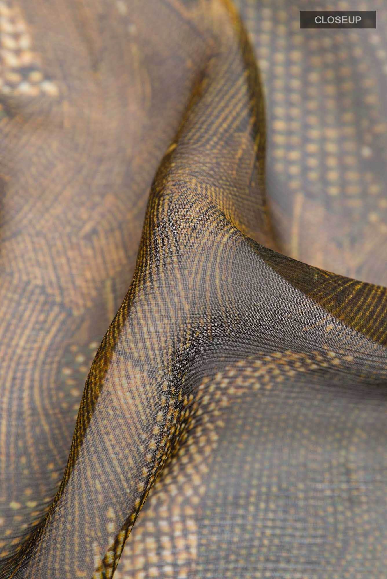 Green Chiffon Saree