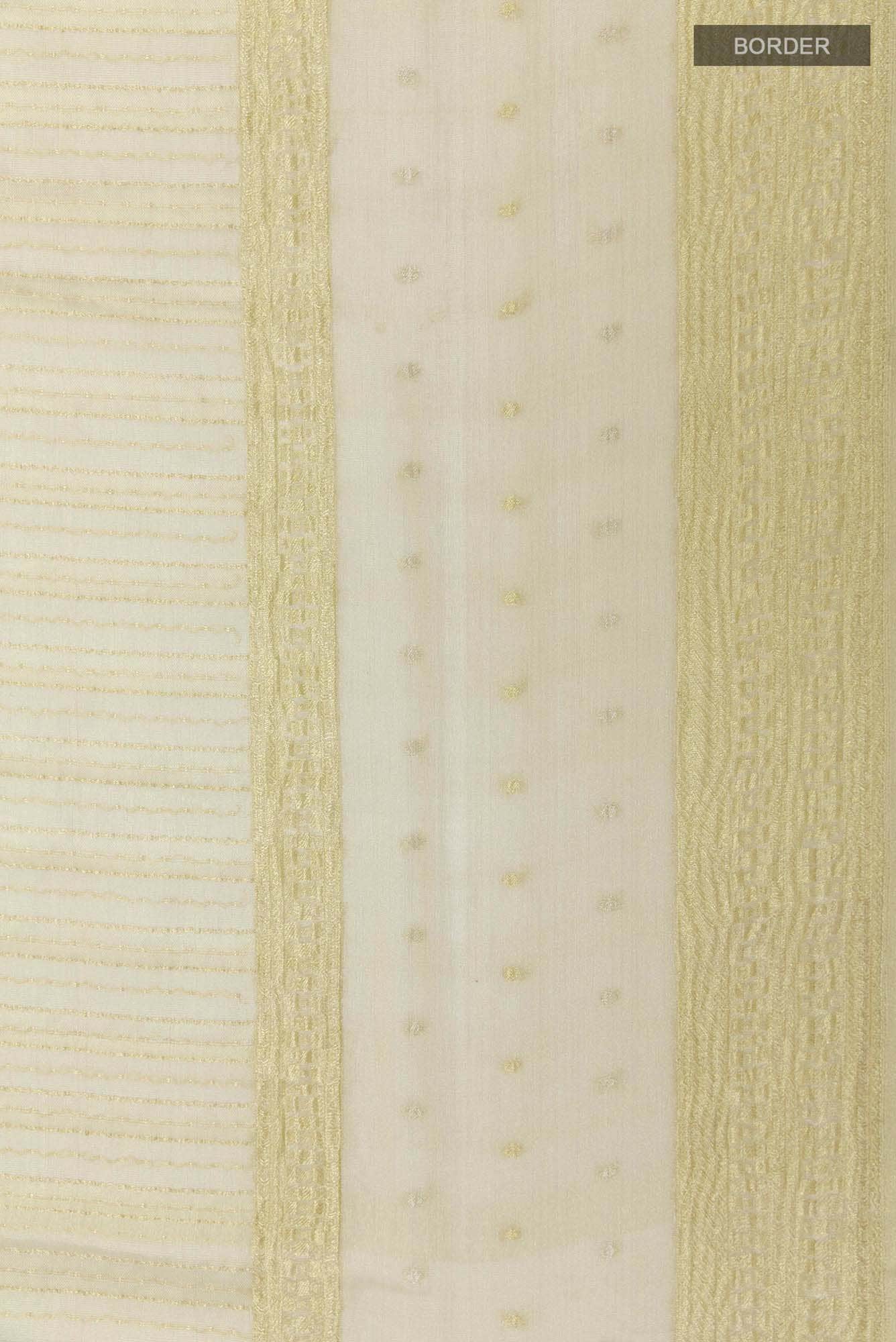 Off White Mysore Georgette Saree
