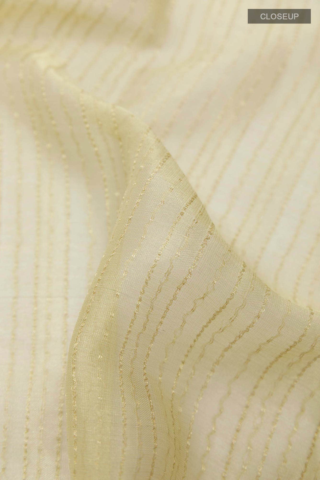 Off White Mysore Georgette Saree