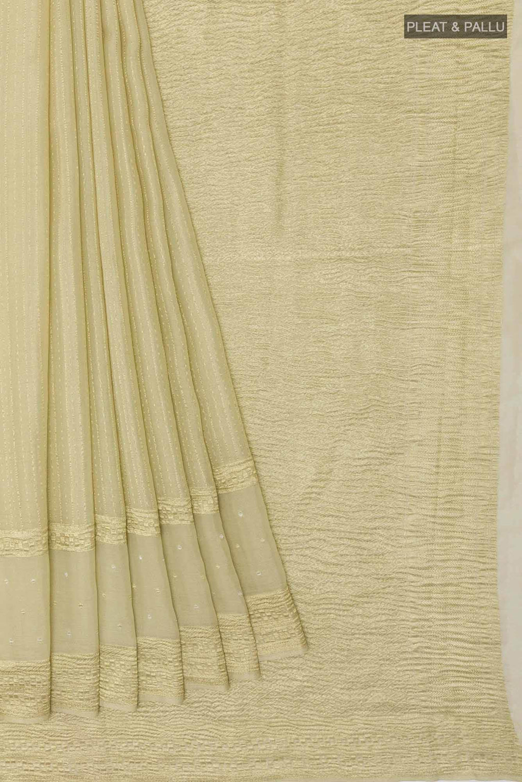 Off White Mysore Georgette Saree