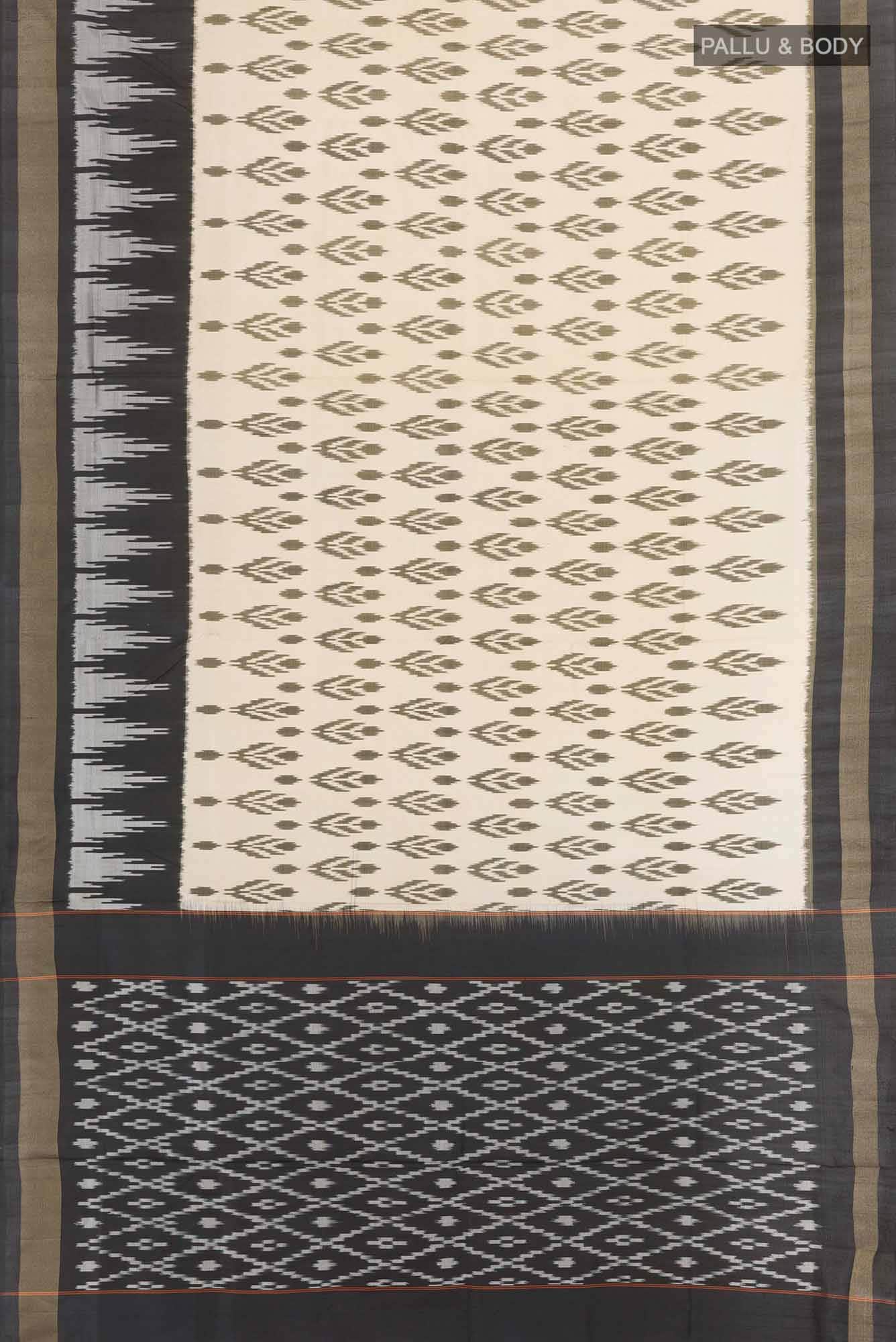 Off White Pochampally Saree