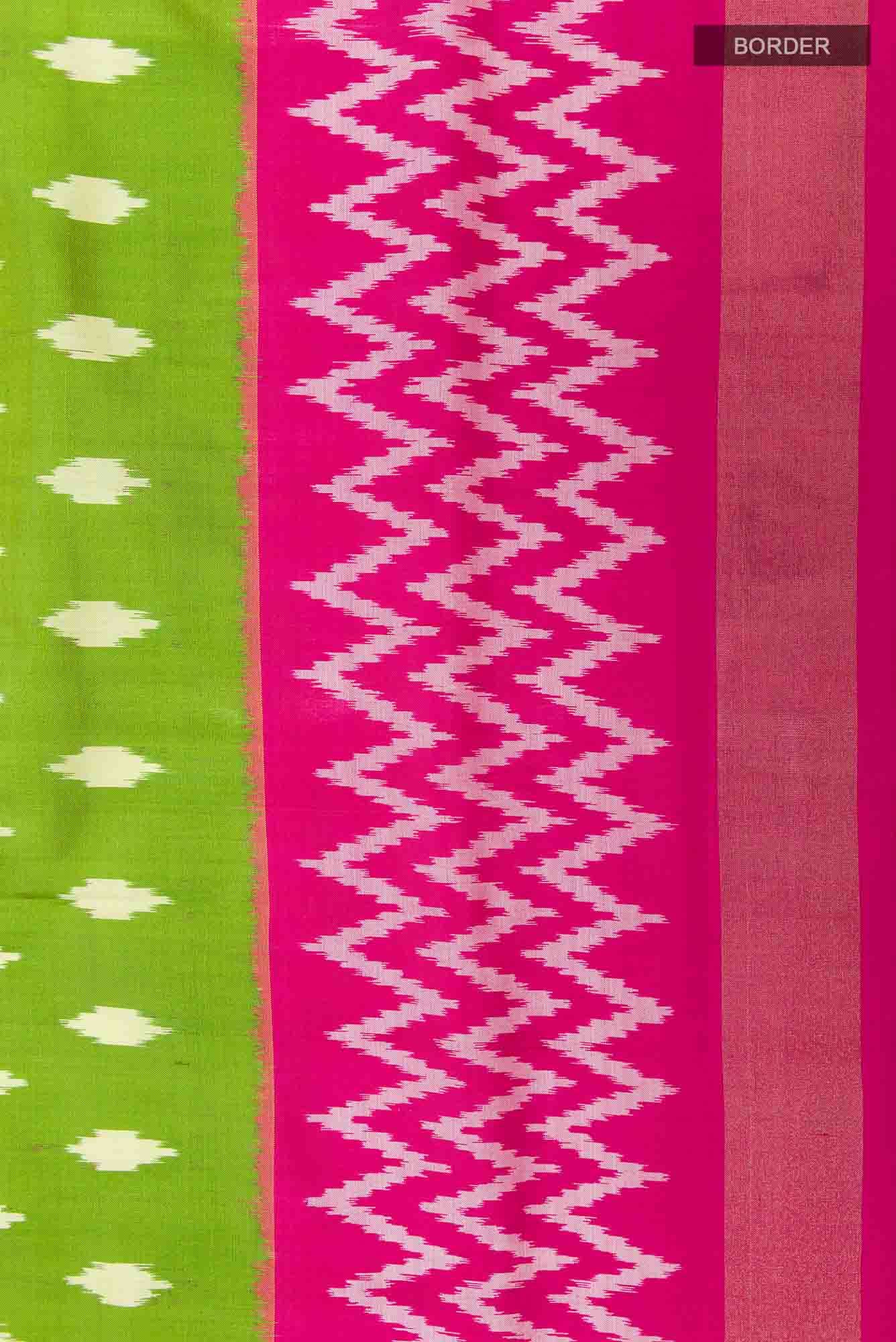 Green Dual Tone Pochampally Saree