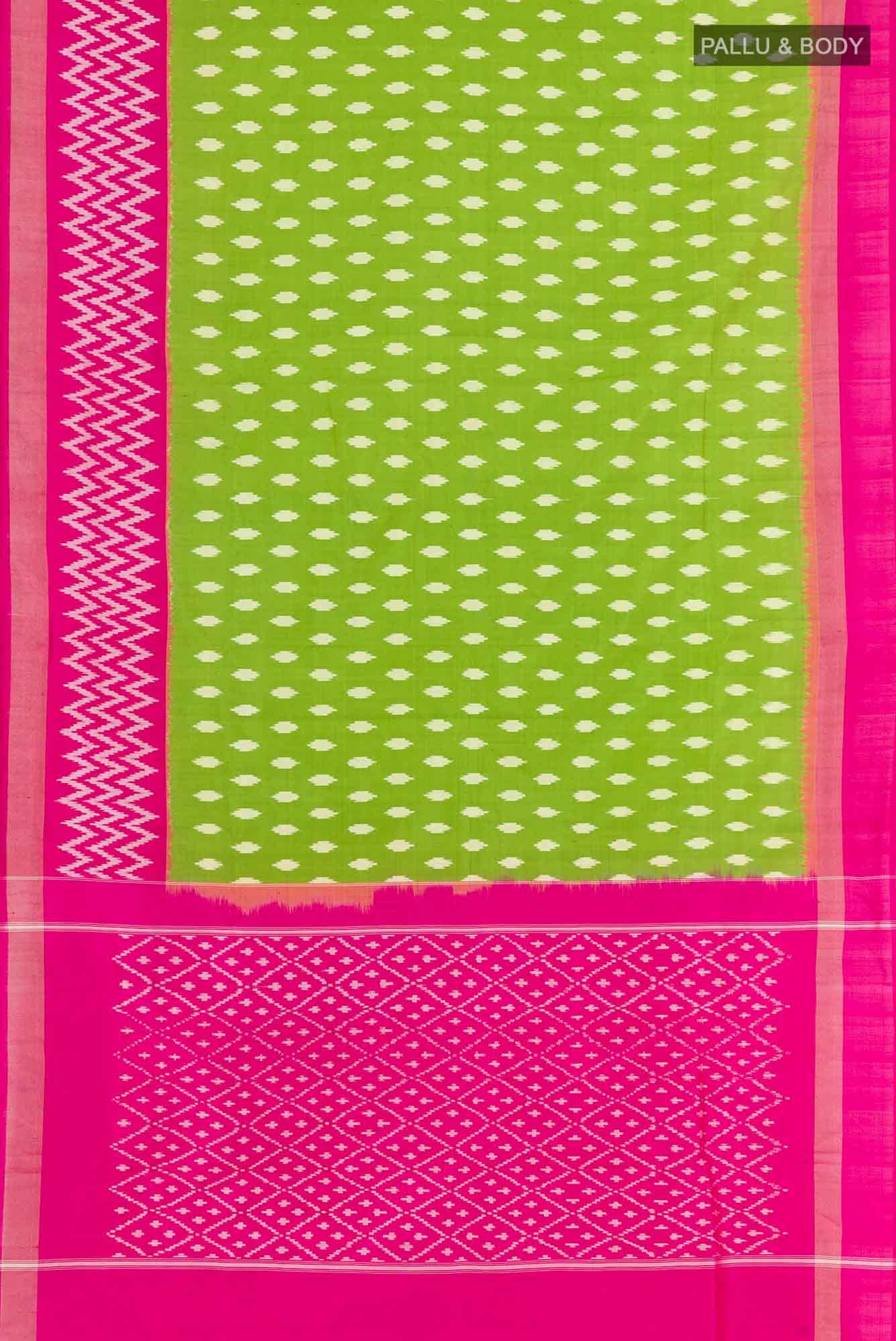 Green Dual Tone Pochampally Saree