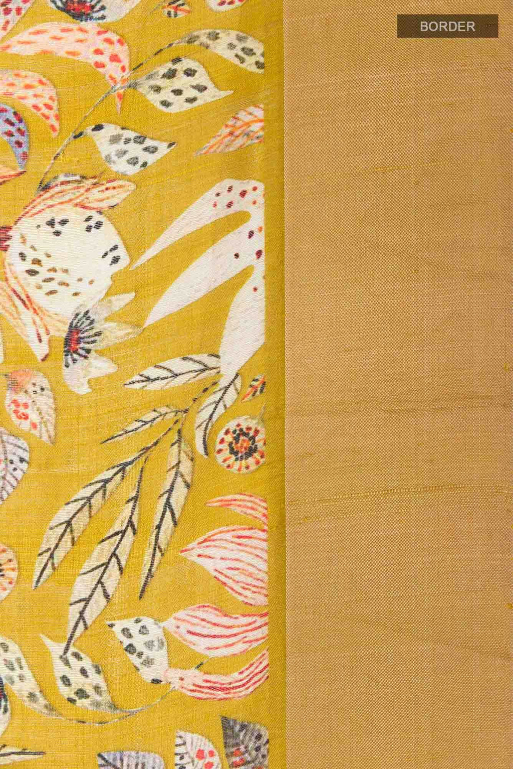 Yellow Tussar Silk Saree