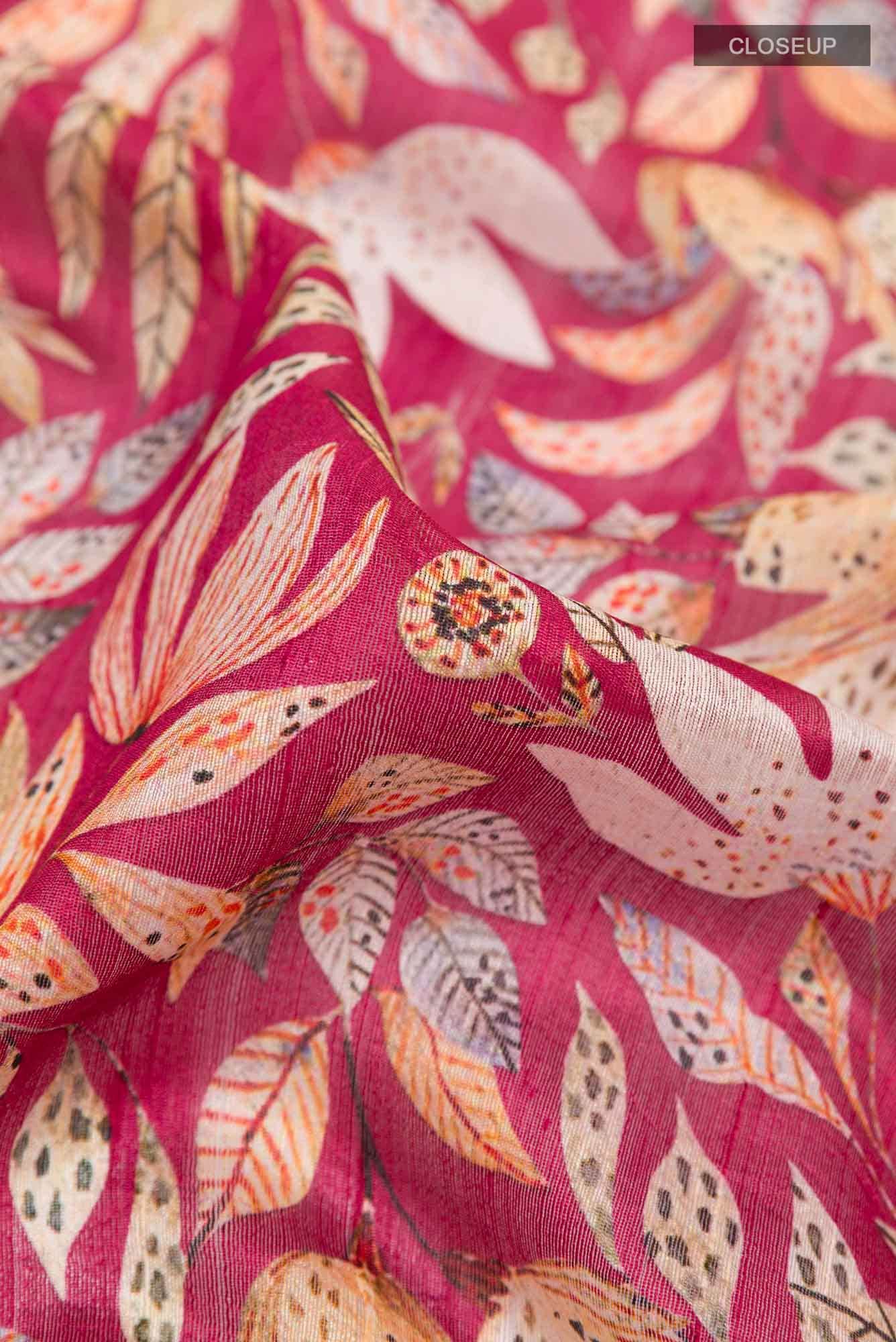 Purple Tussar Silk Saree