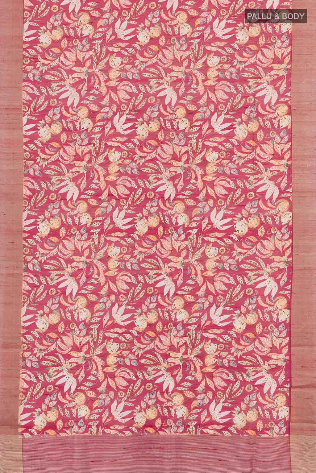 Purple Tussar Silk Saree