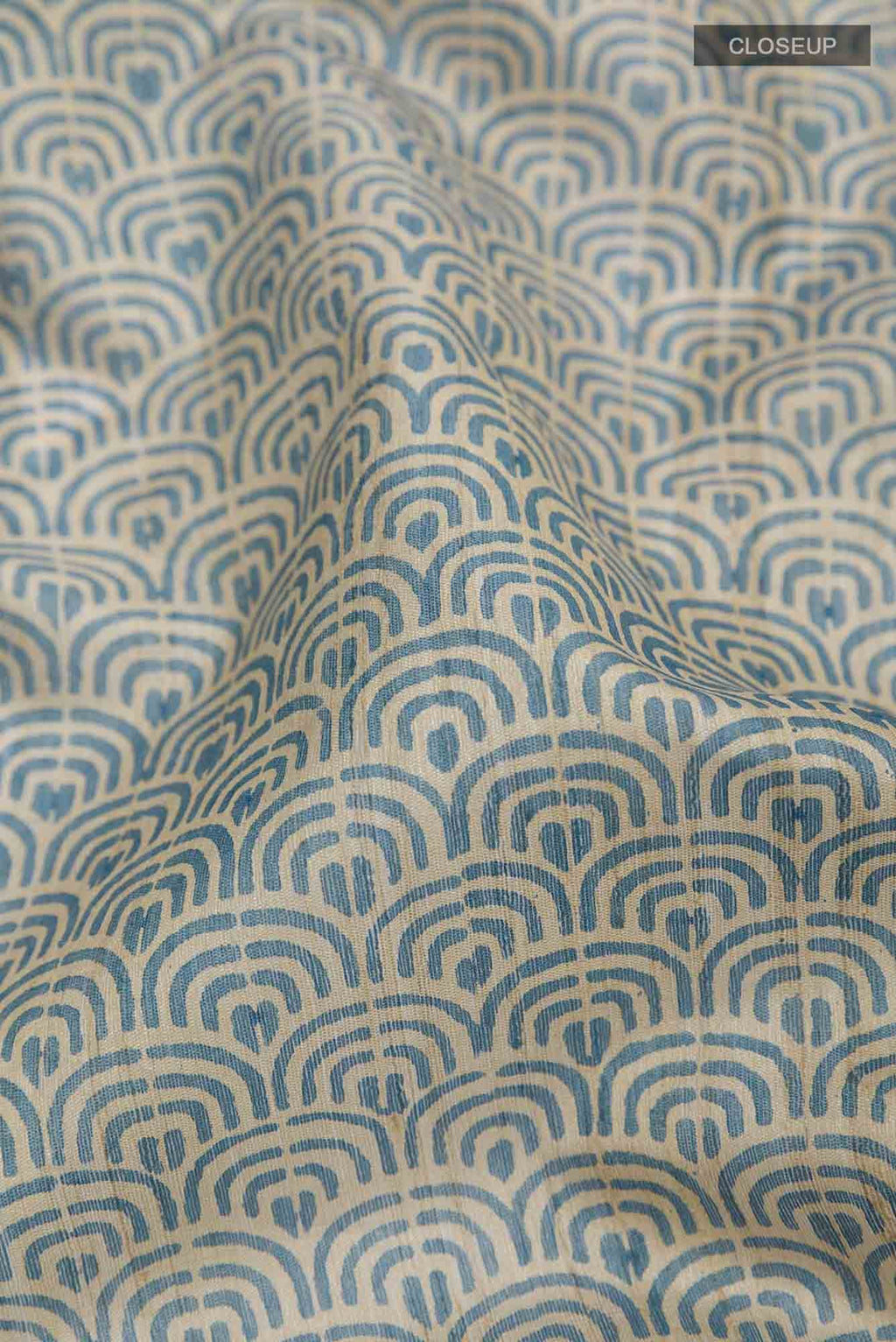 Beige Tussar Silk Saree
