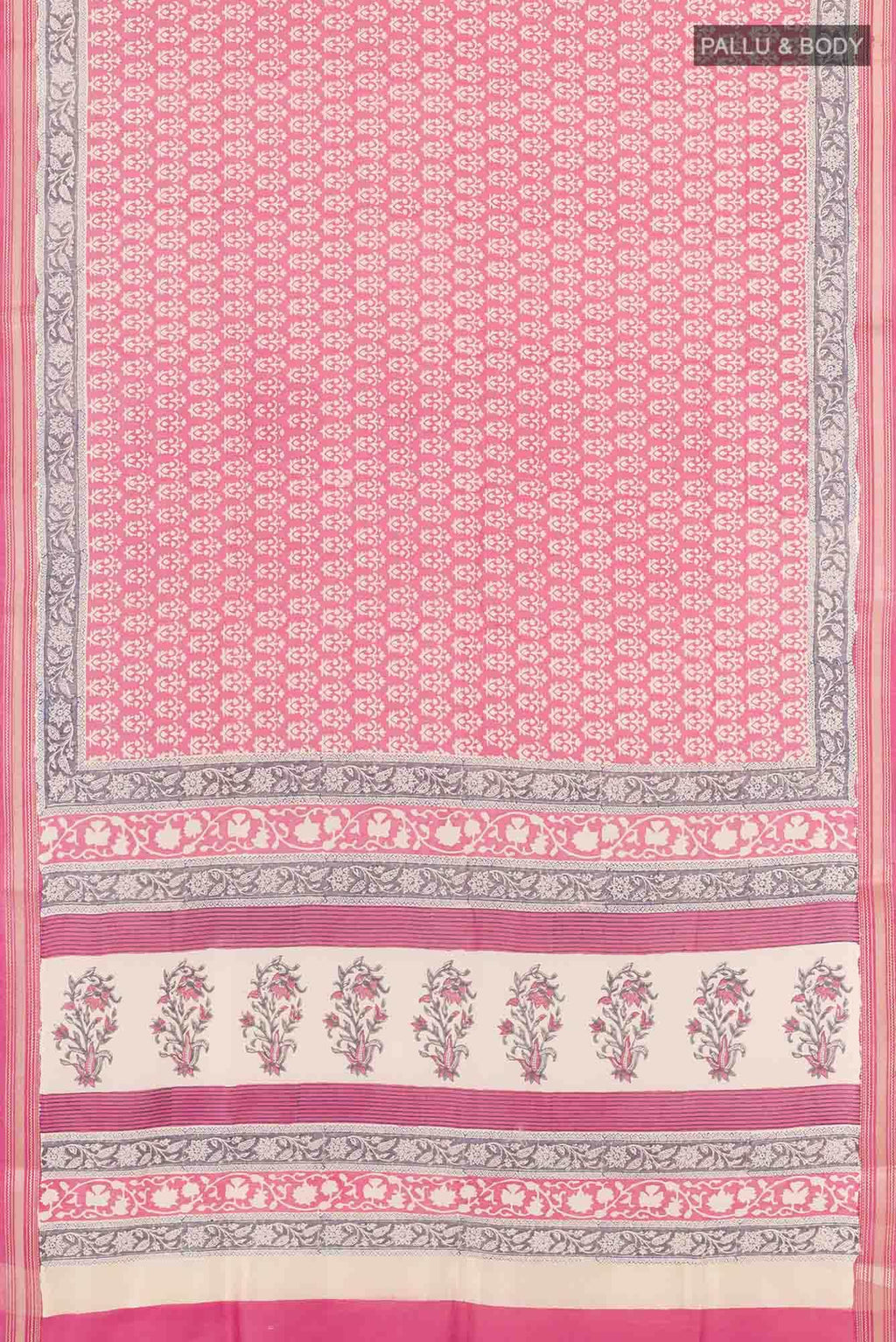 Dark Pink Blended Maheshwari Silk Cotton Saree