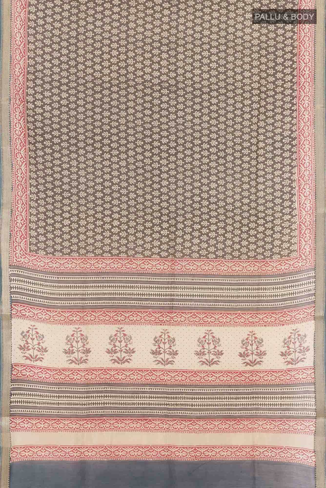 Black Blended Maheshwari Silk Cotton Saree