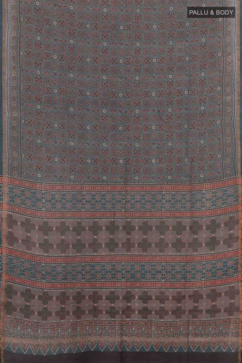 Blue Blended Maheshwari Silk Cotton Saree