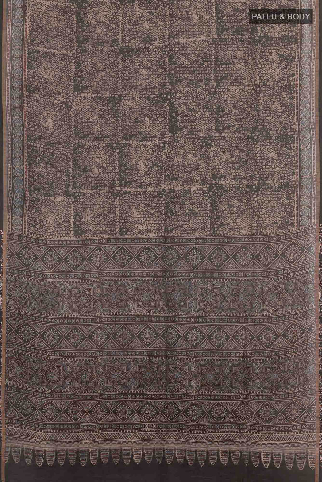 Black Blended Maheshwari Silk Cotton Saree