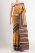 Mustard Tussar Silk Saree