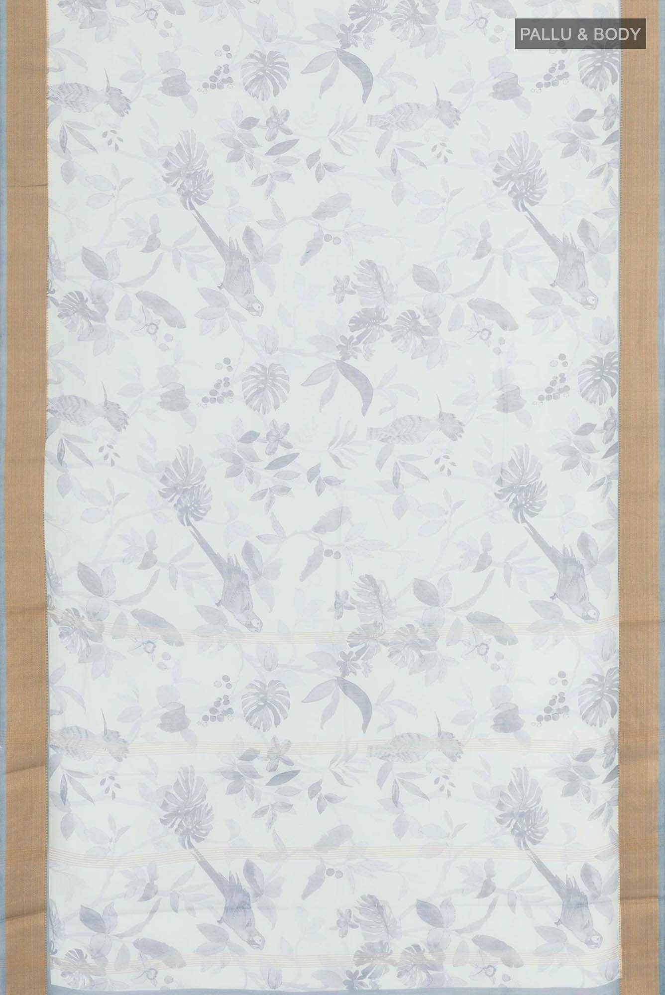 Light Blue Blended Maheshwari Silk Cotton Saree