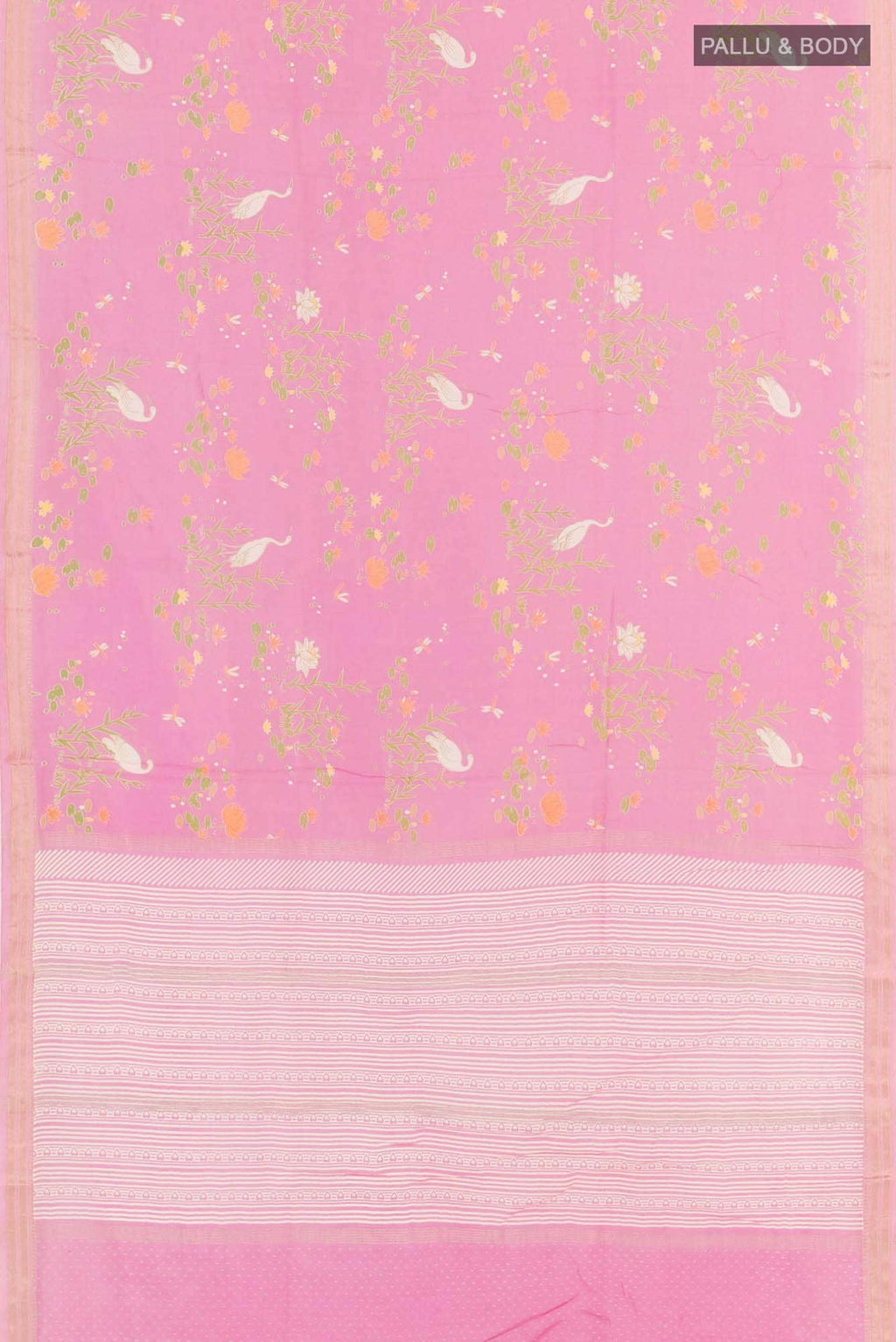 Pink Blended Maheshwari Silk Cotton Saree