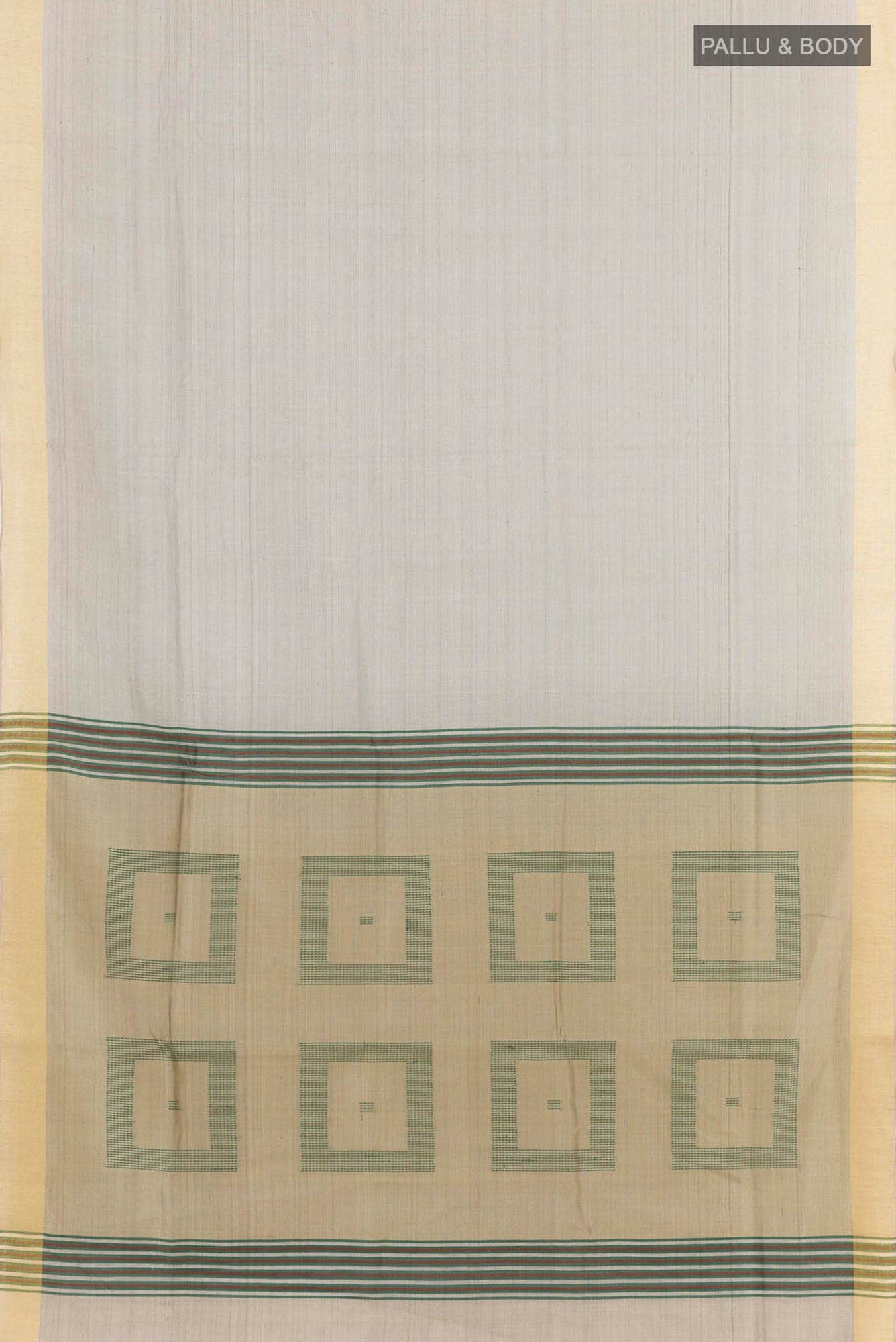 Grey Tussar Silk Saree