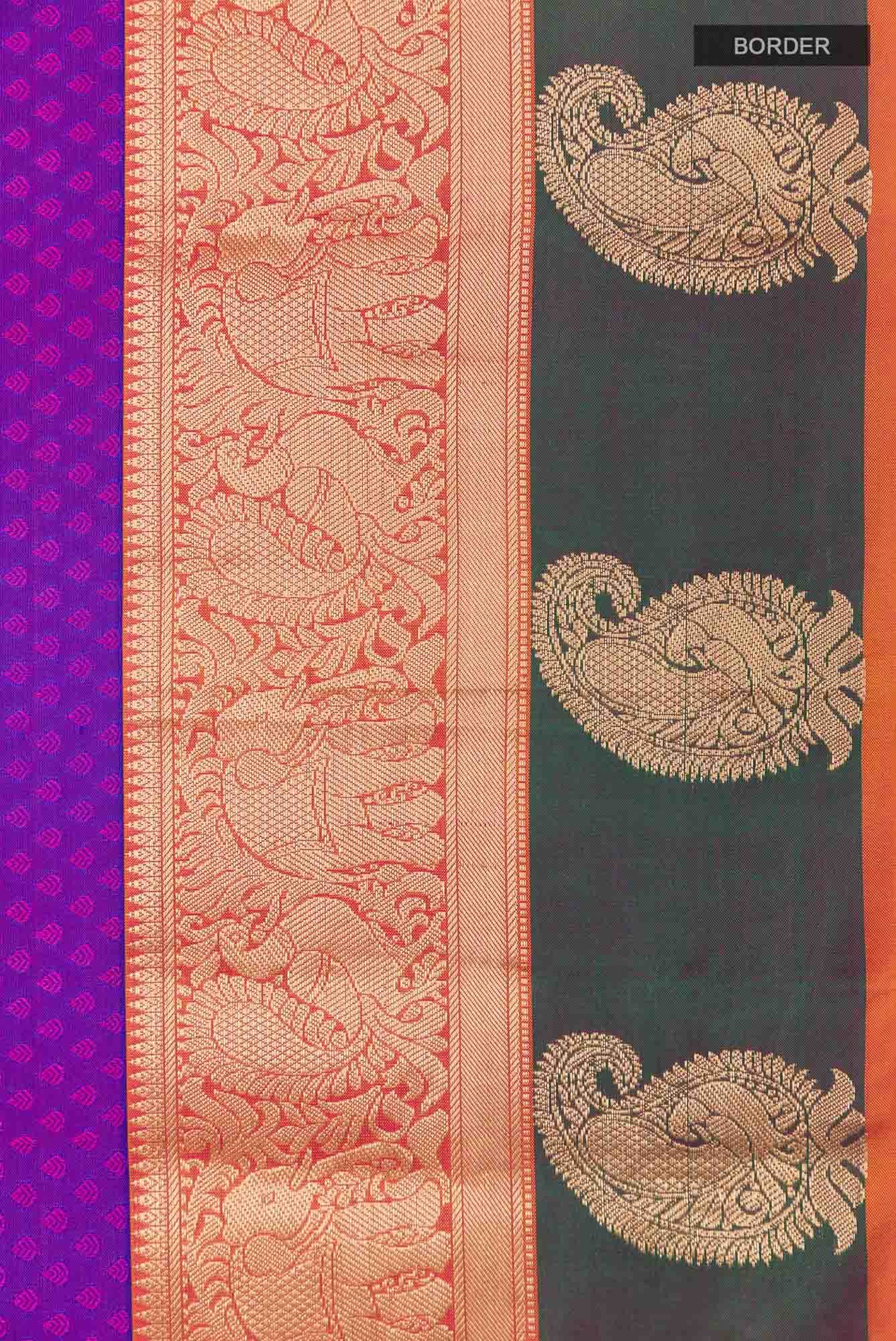 Purple Kanchipuram Silk Saree