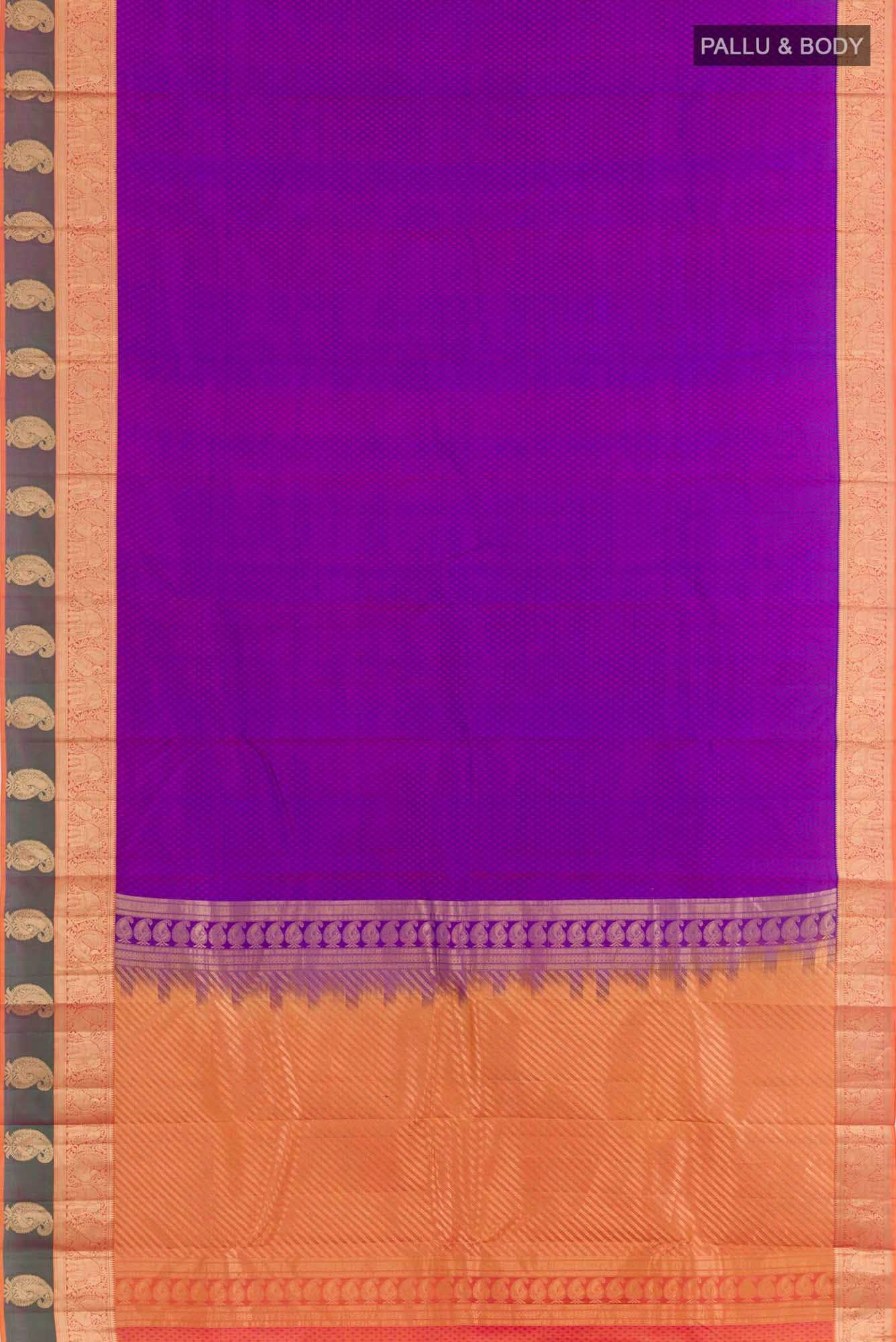 Purple Kanchipuram Silk Saree