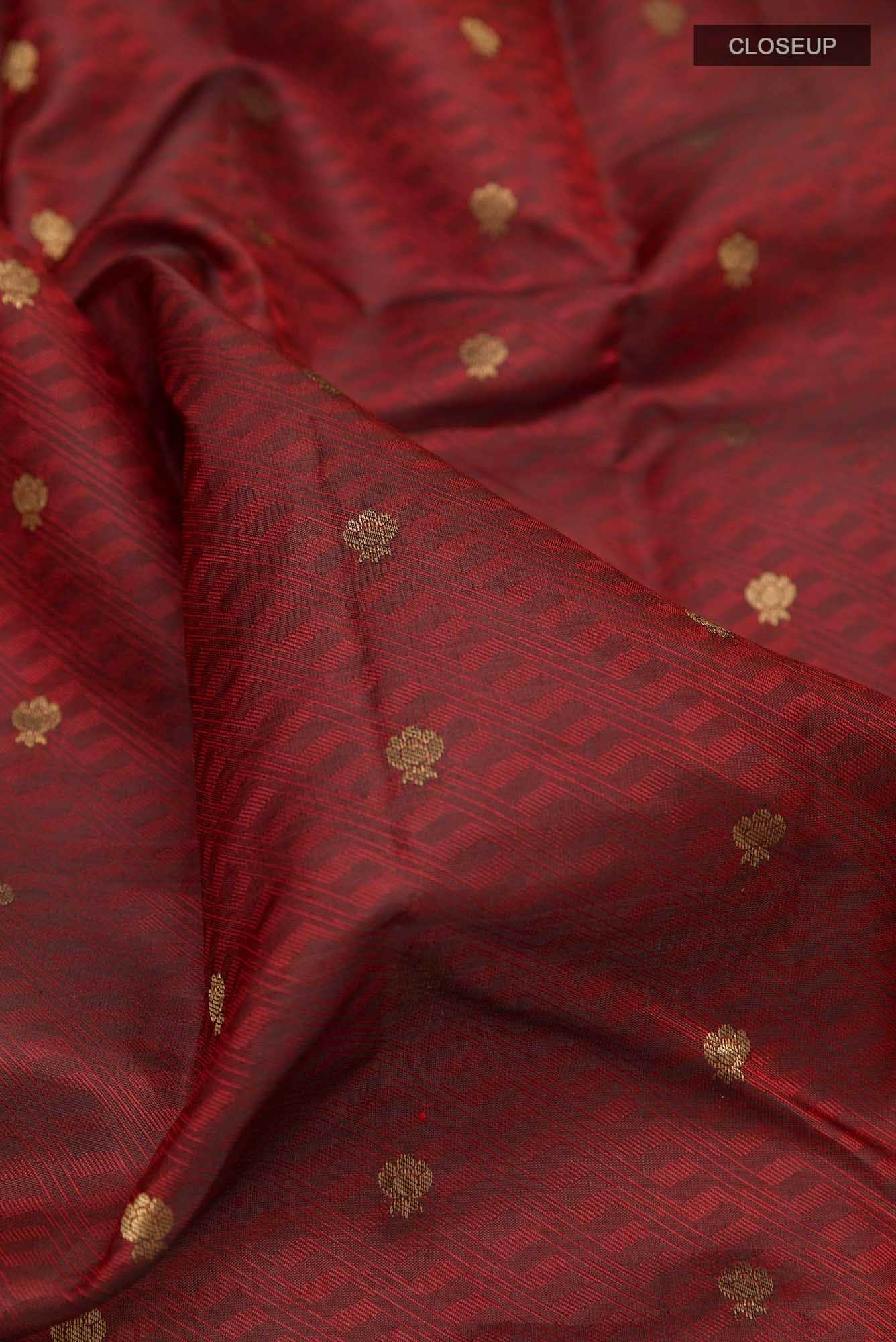Maroon Kanchipuram Silk Saree