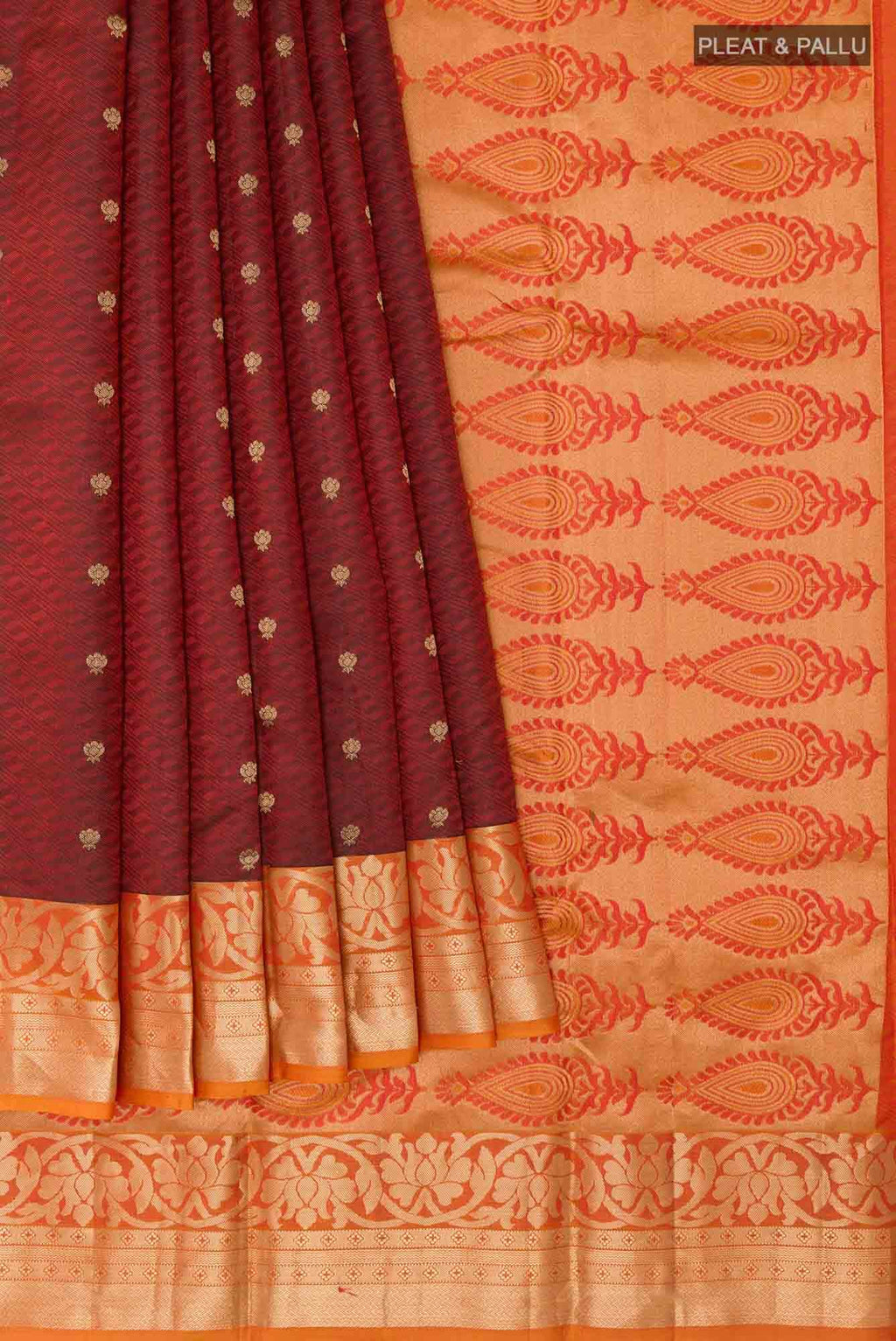 Maroon Kanchipuram Silk Saree