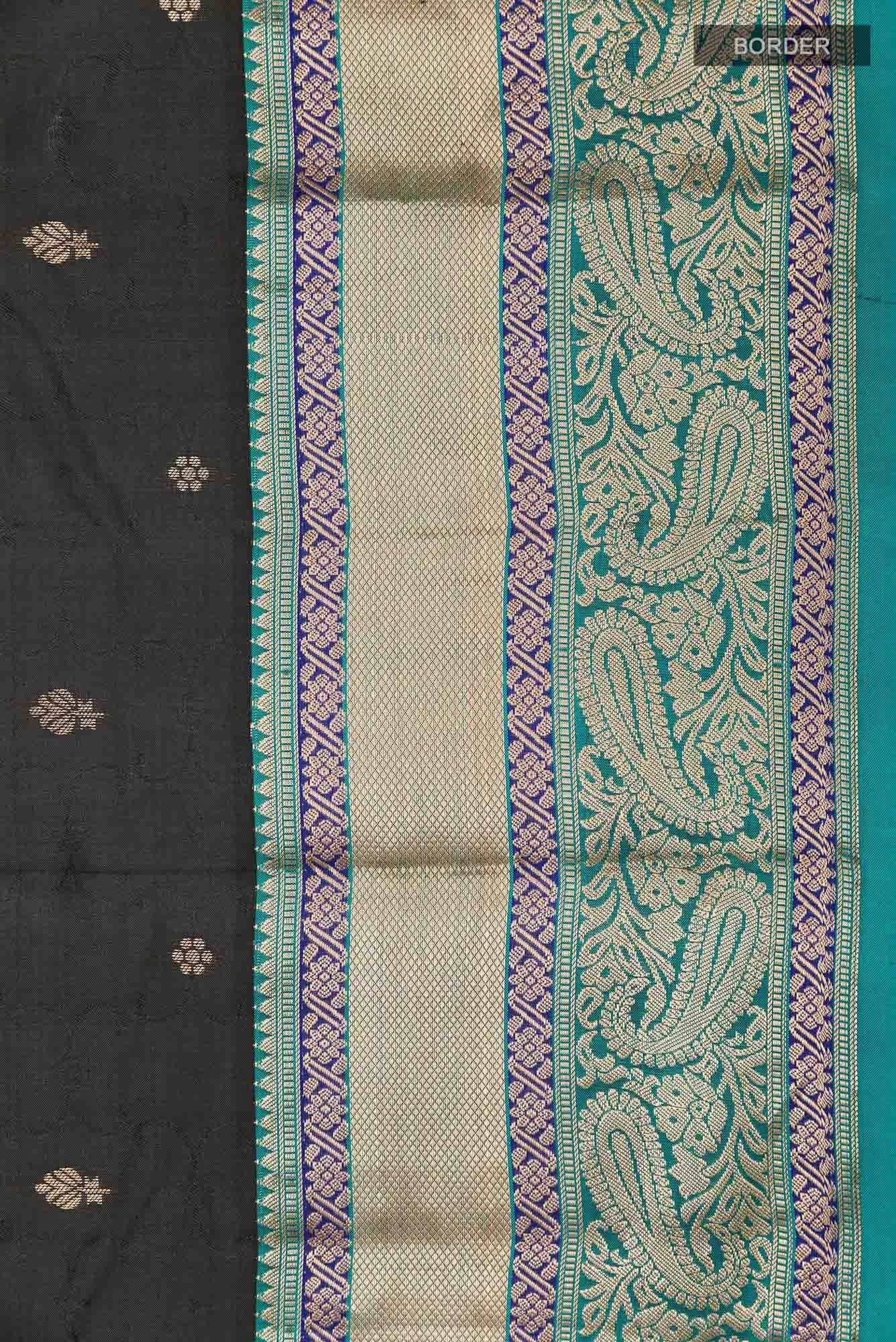 Black Kanchipuram Silk Saree