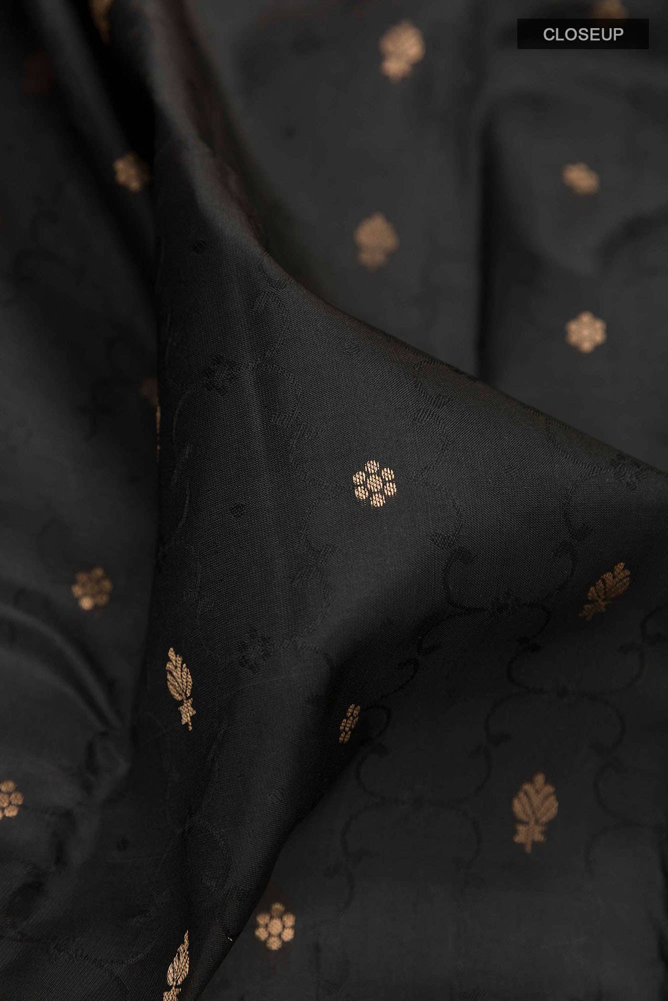 Black Kanchipuram Silk Saree