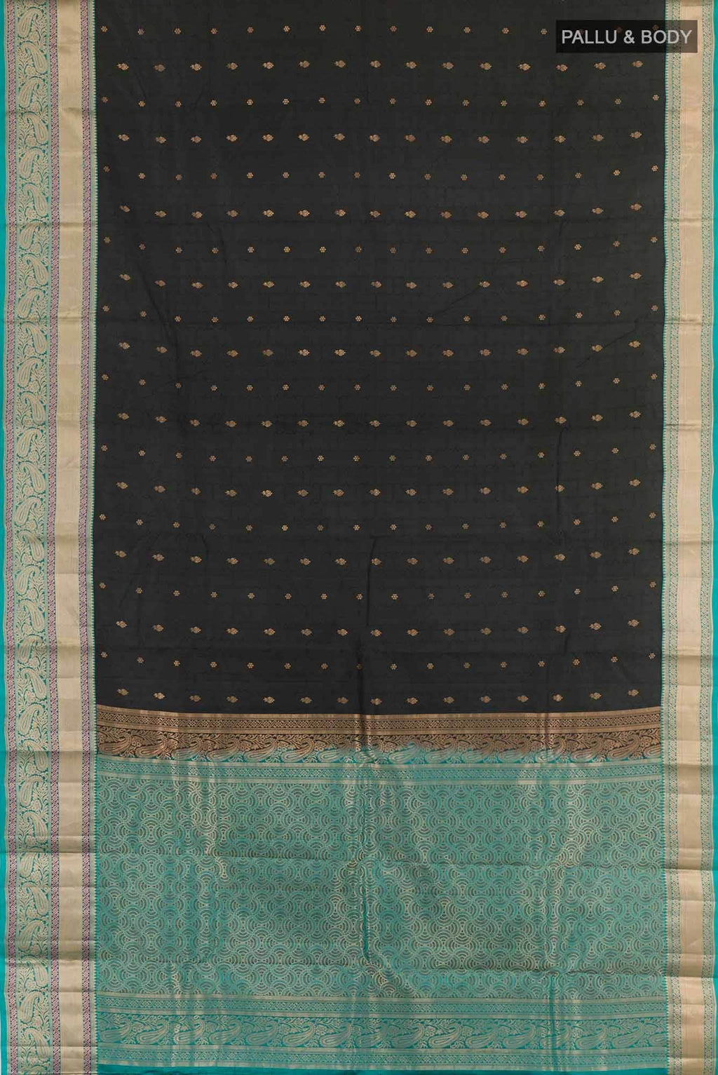 Black Kanchipuram Silk Saree