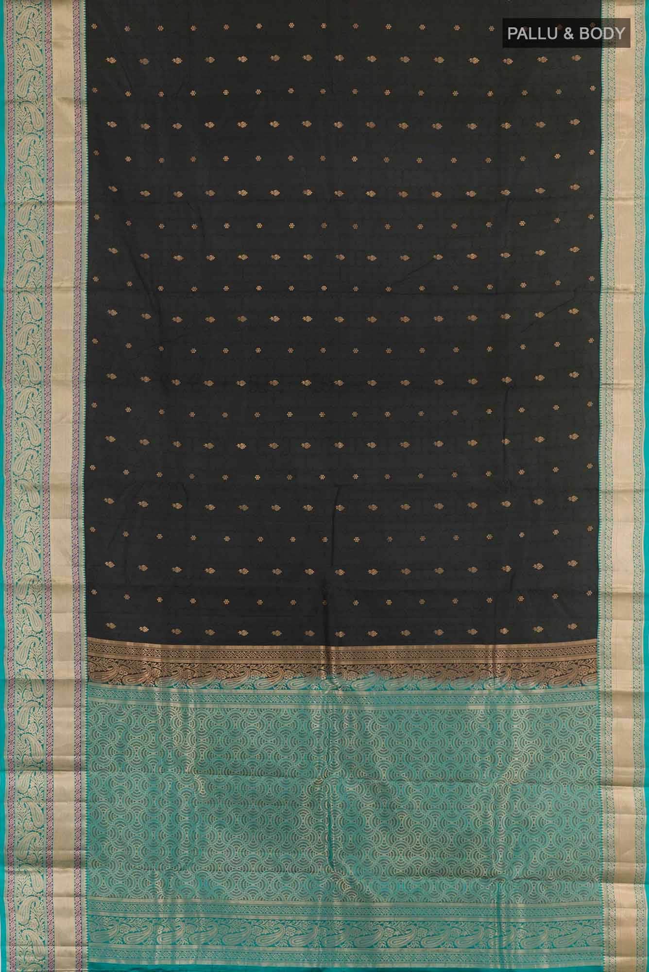 Black Kanchipuram Silk Saree