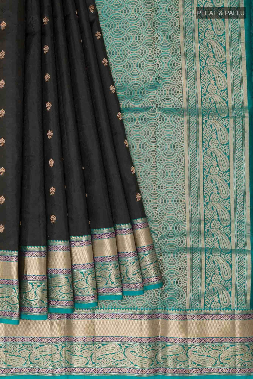 Black Kanchipuram Silk Saree