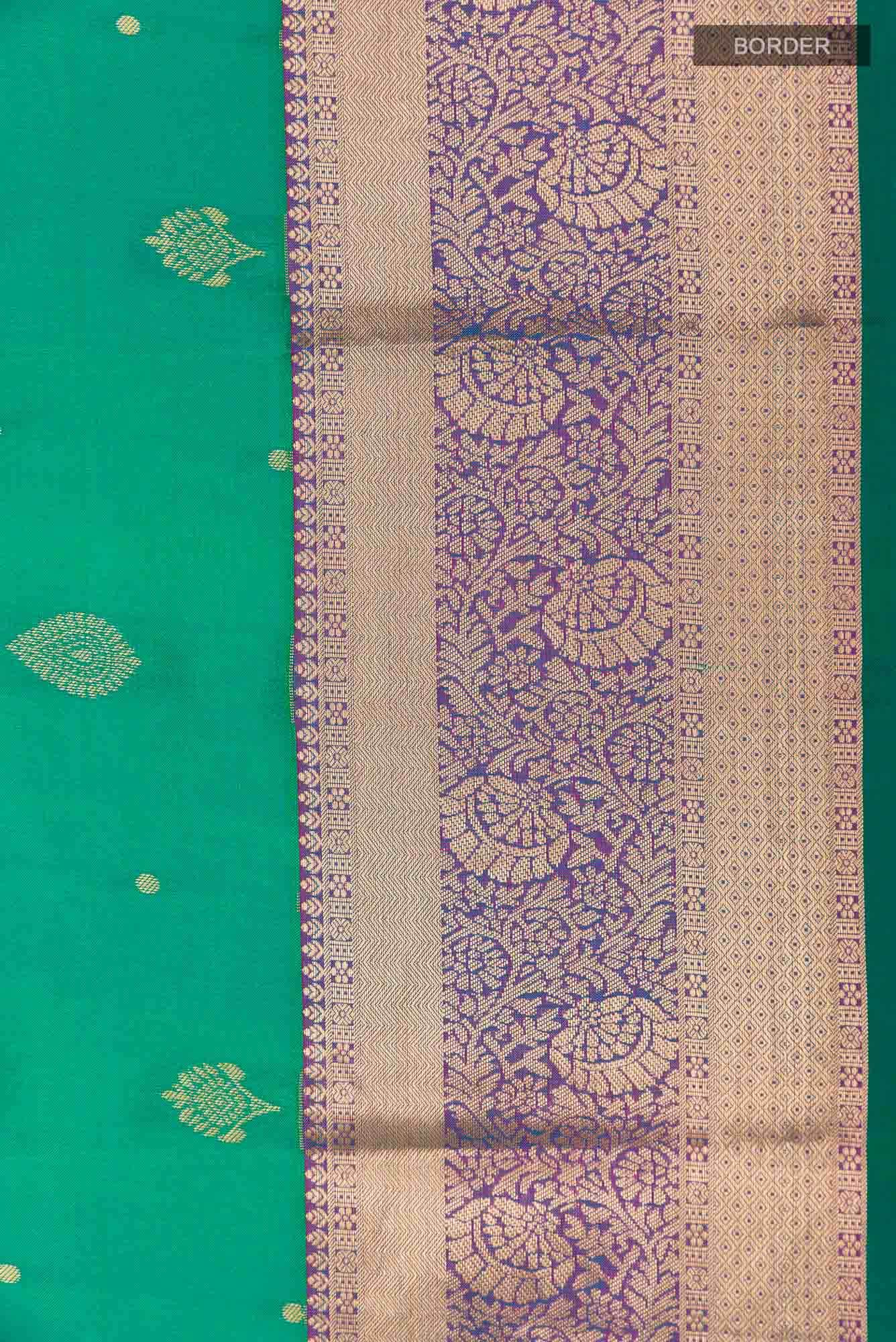 Green Dual Tone Kanchipuram Silk Saree