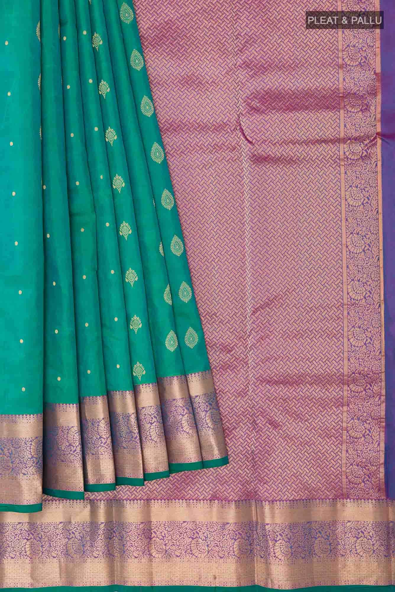 Green Dual Tone Kanchipuram Silk Saree