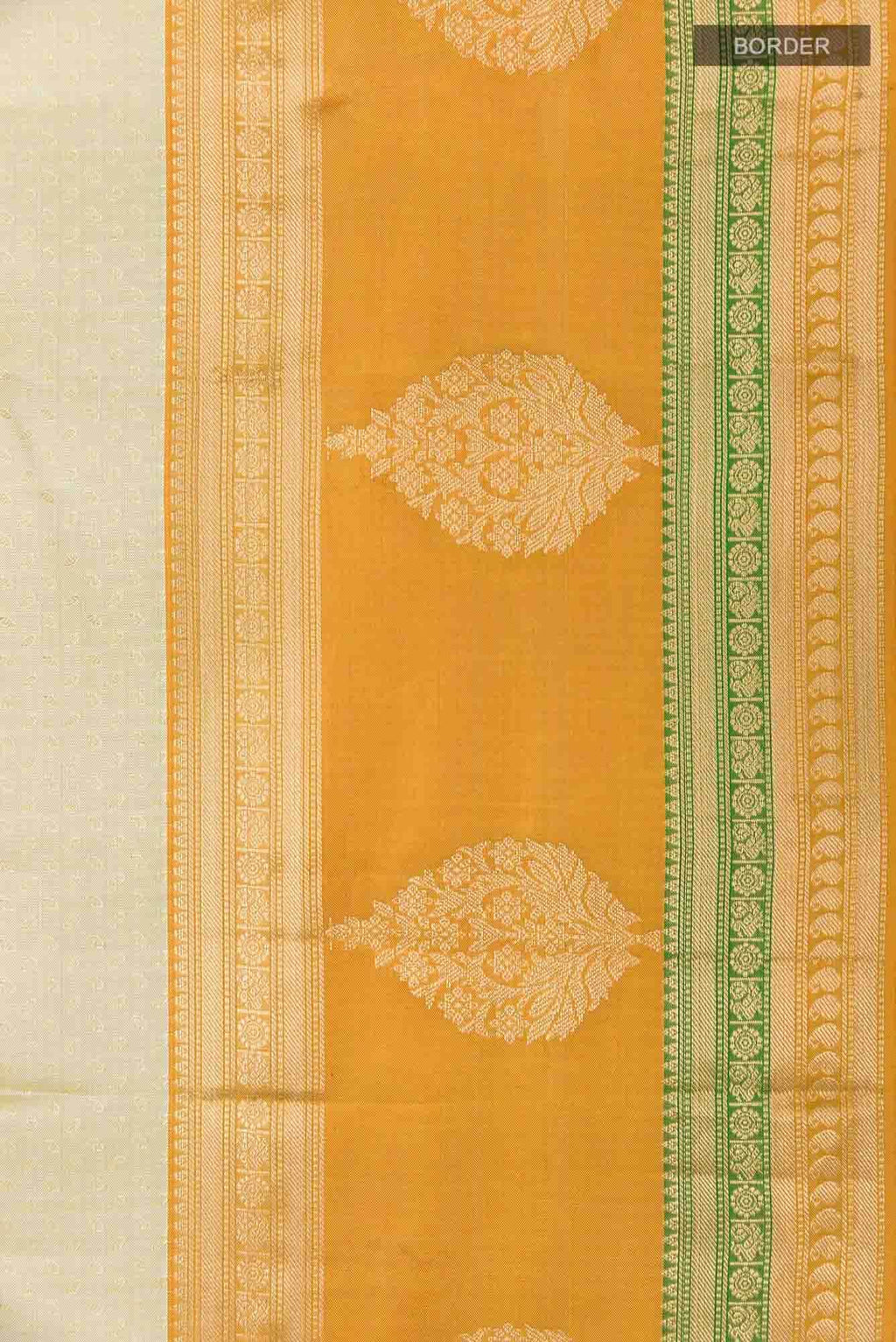 Beige Kanchipuram Silk Saree