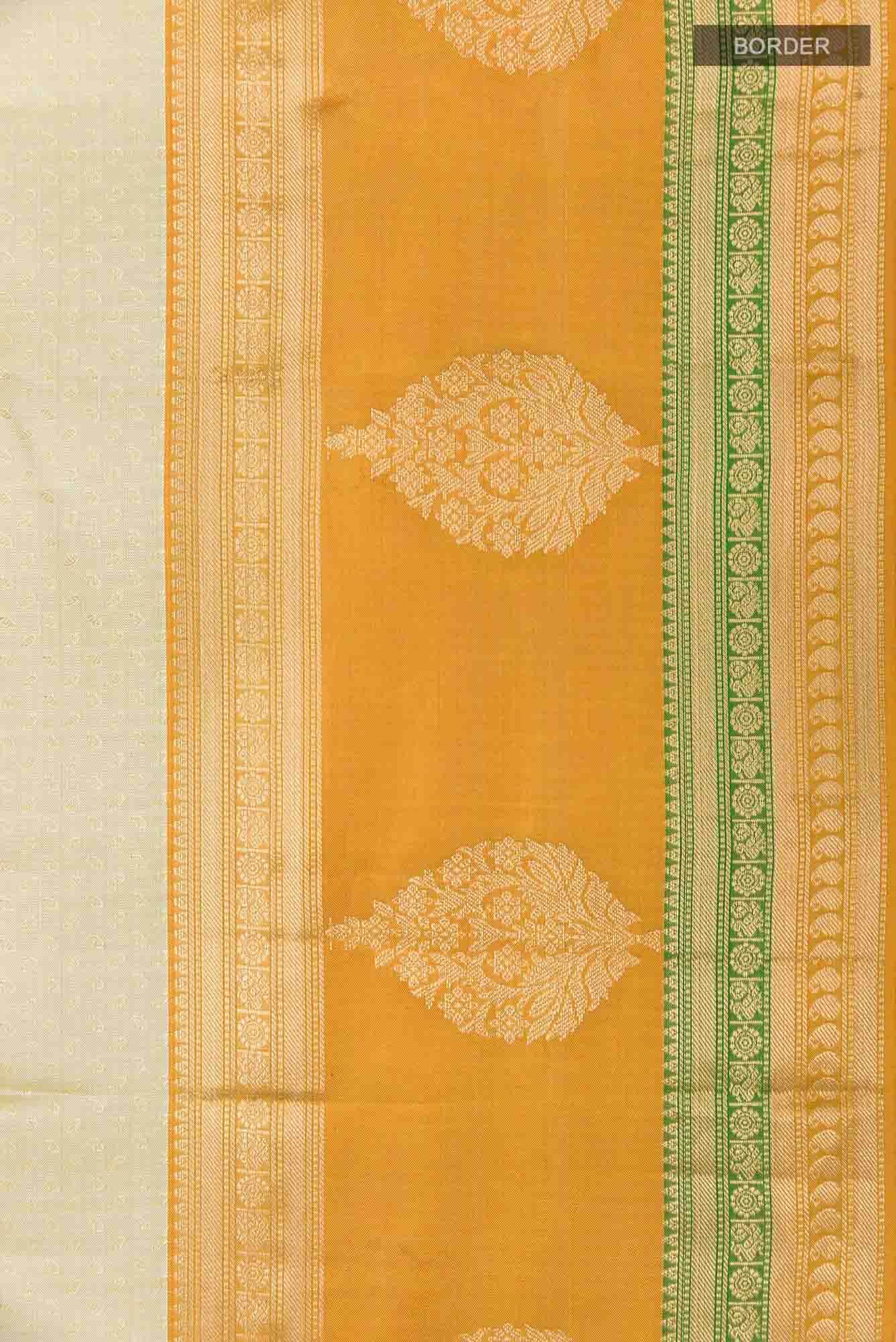 Beige Kanchipuram Silk Saree