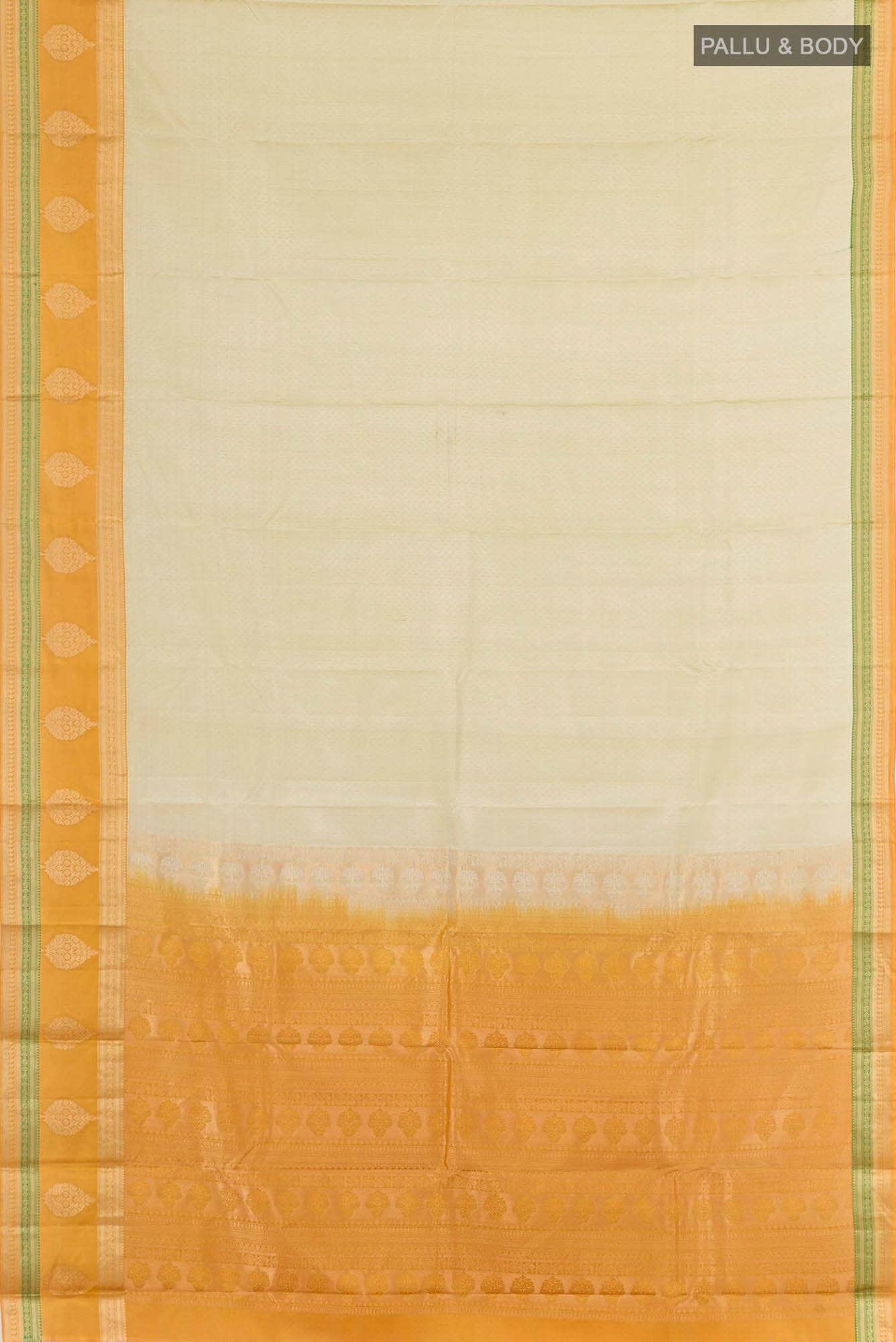 Beige Kanchipuram Silk Saree