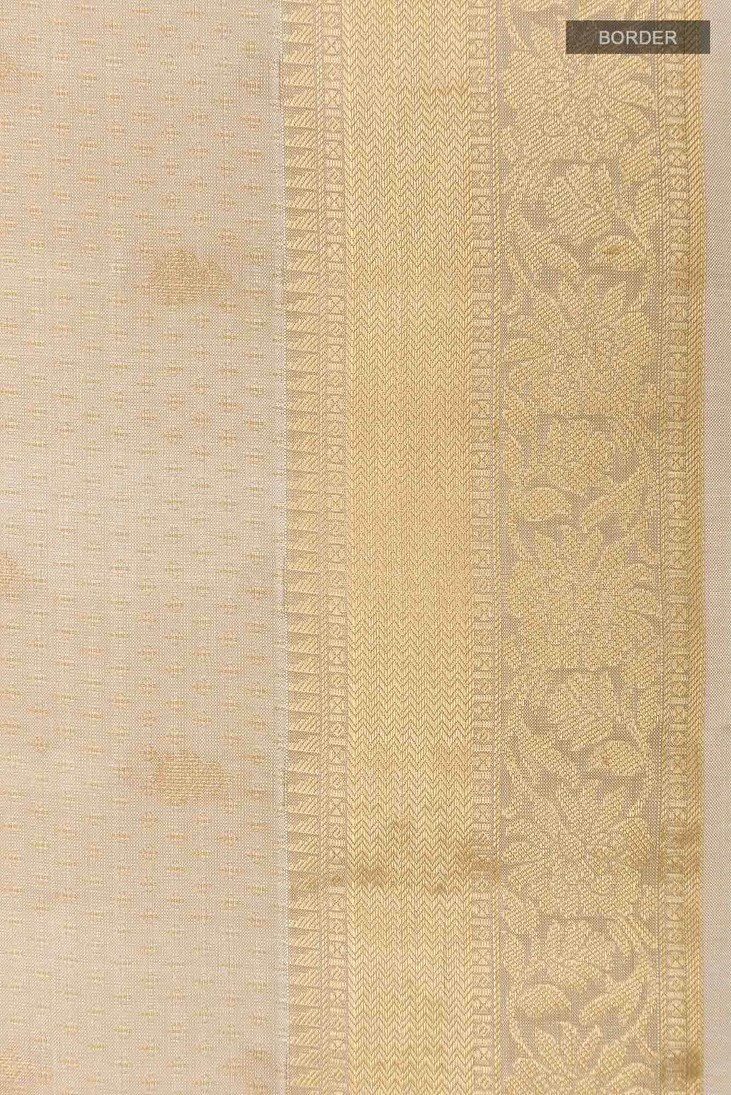 Beige Dual Tone Kanchipuram Silk Saree