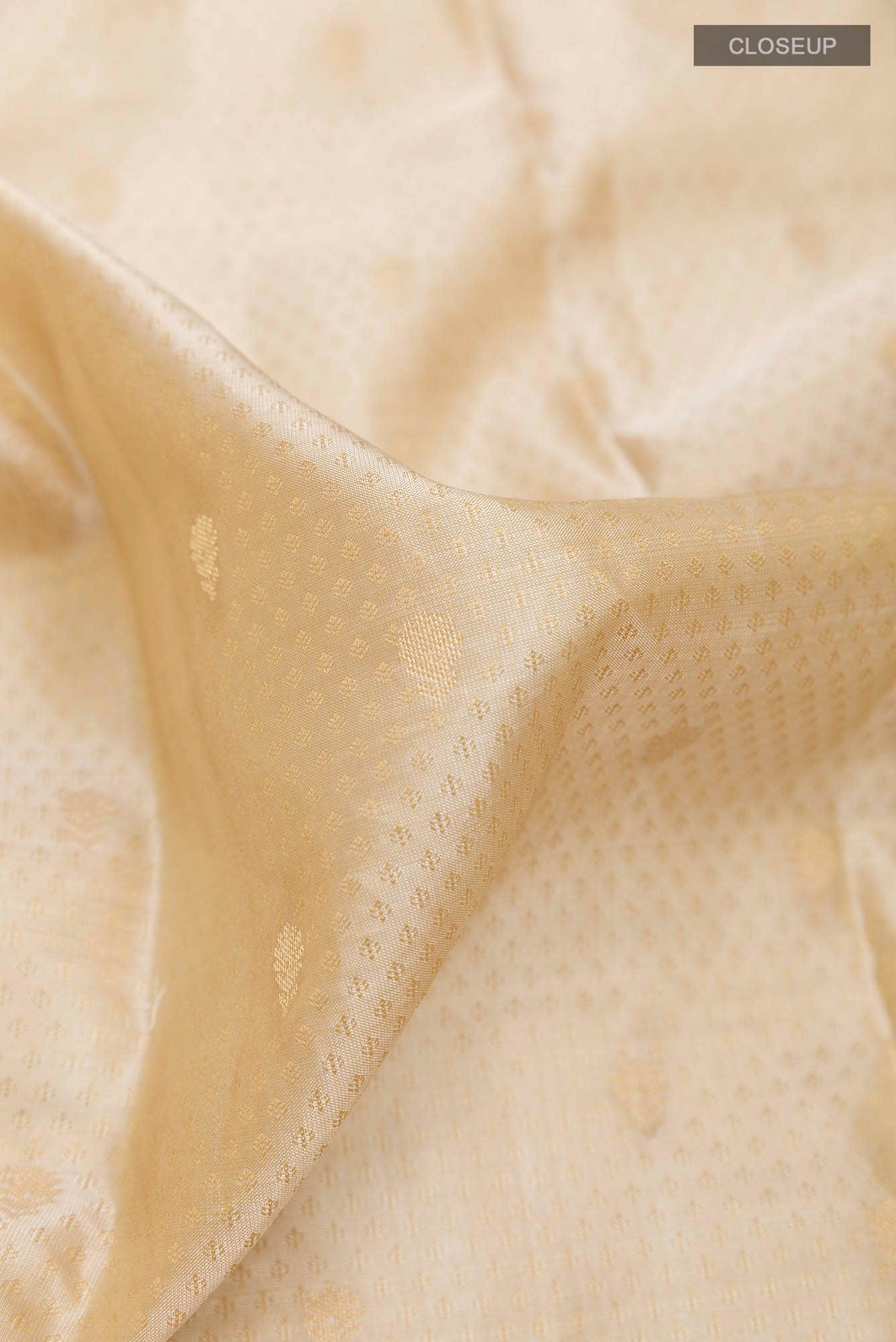Beige Dual Tone Kanchipuram Silk Saree