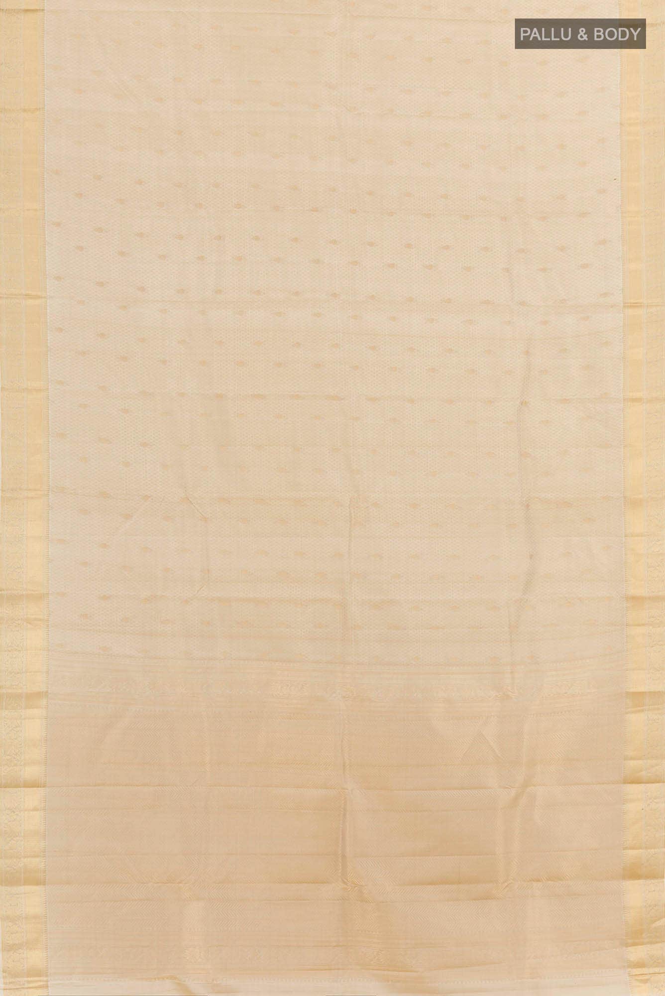 Beige Dual Tone Kanchipuram Silk Saree