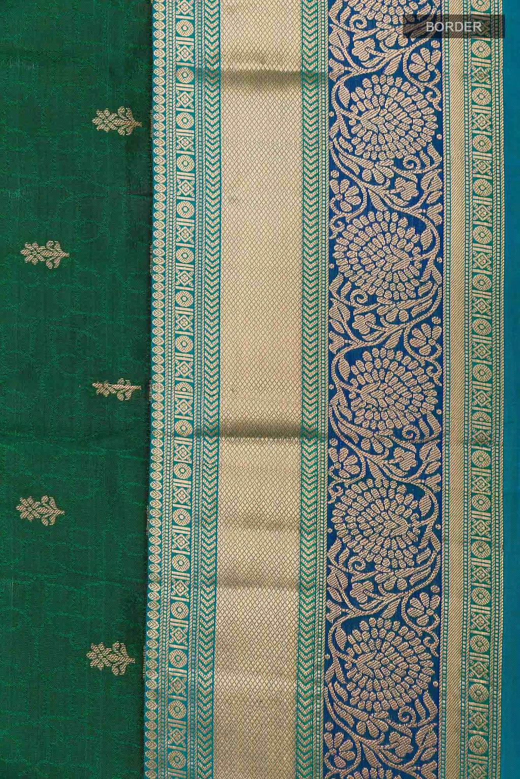 Green Dual Tone Kanchipuram Silk Saree