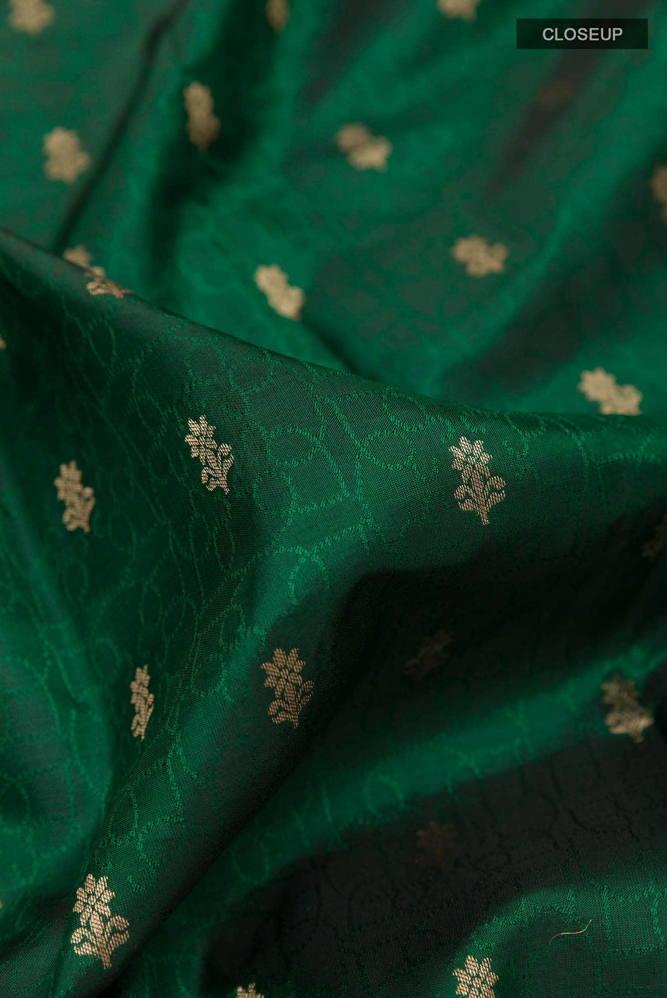 Green Dual Tone Kanchipuram Silk Saree