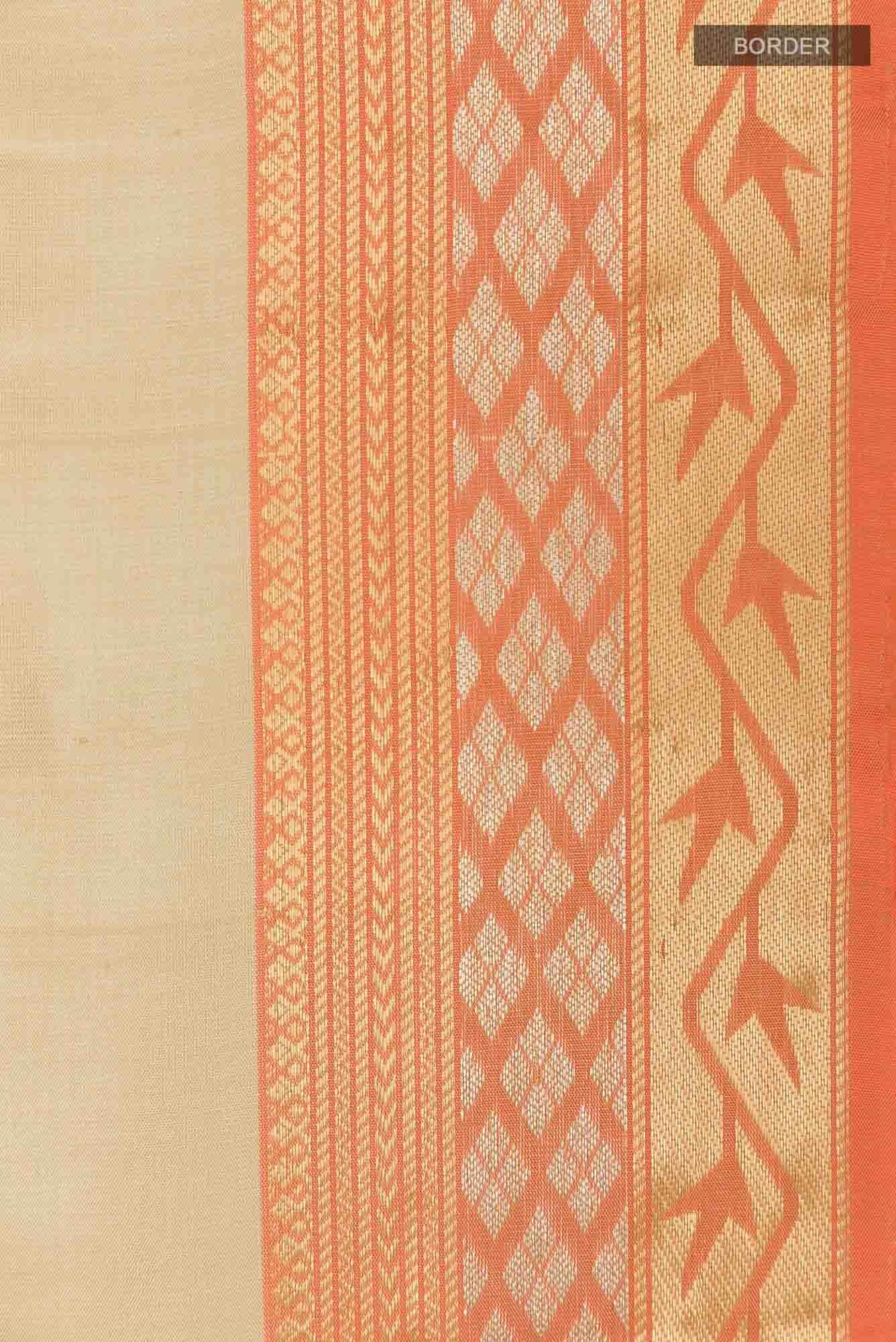 Beige Dual Tone Soft Silk Saree