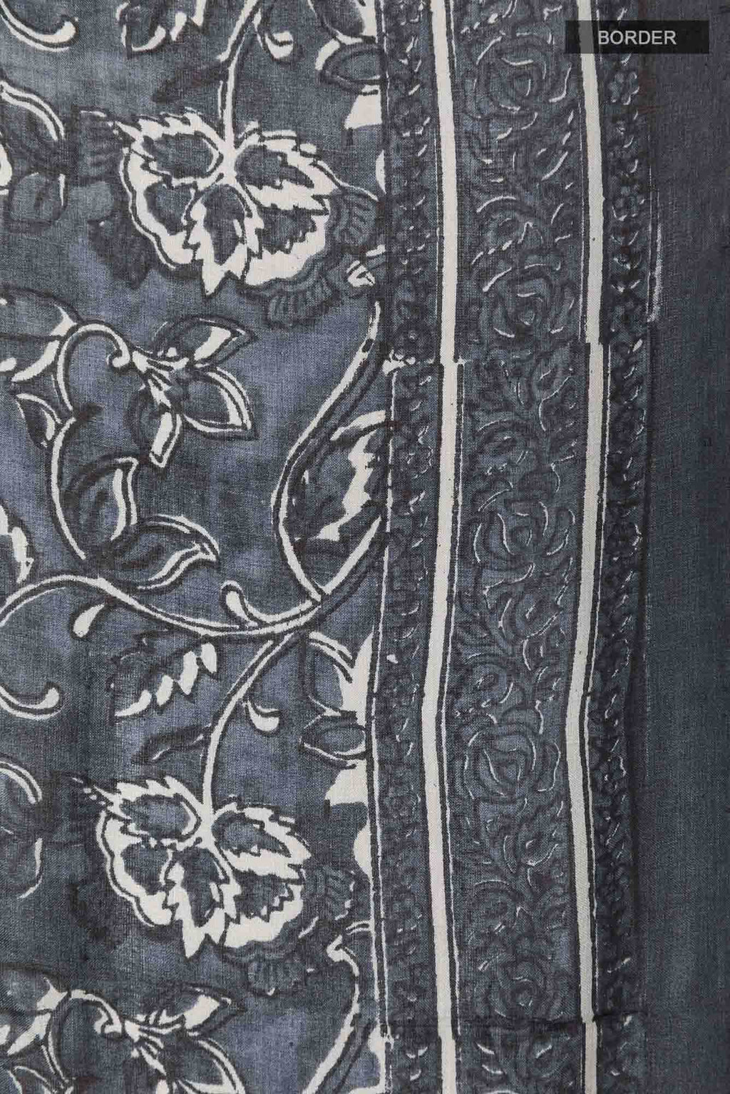 Black Tussar Silk Saree