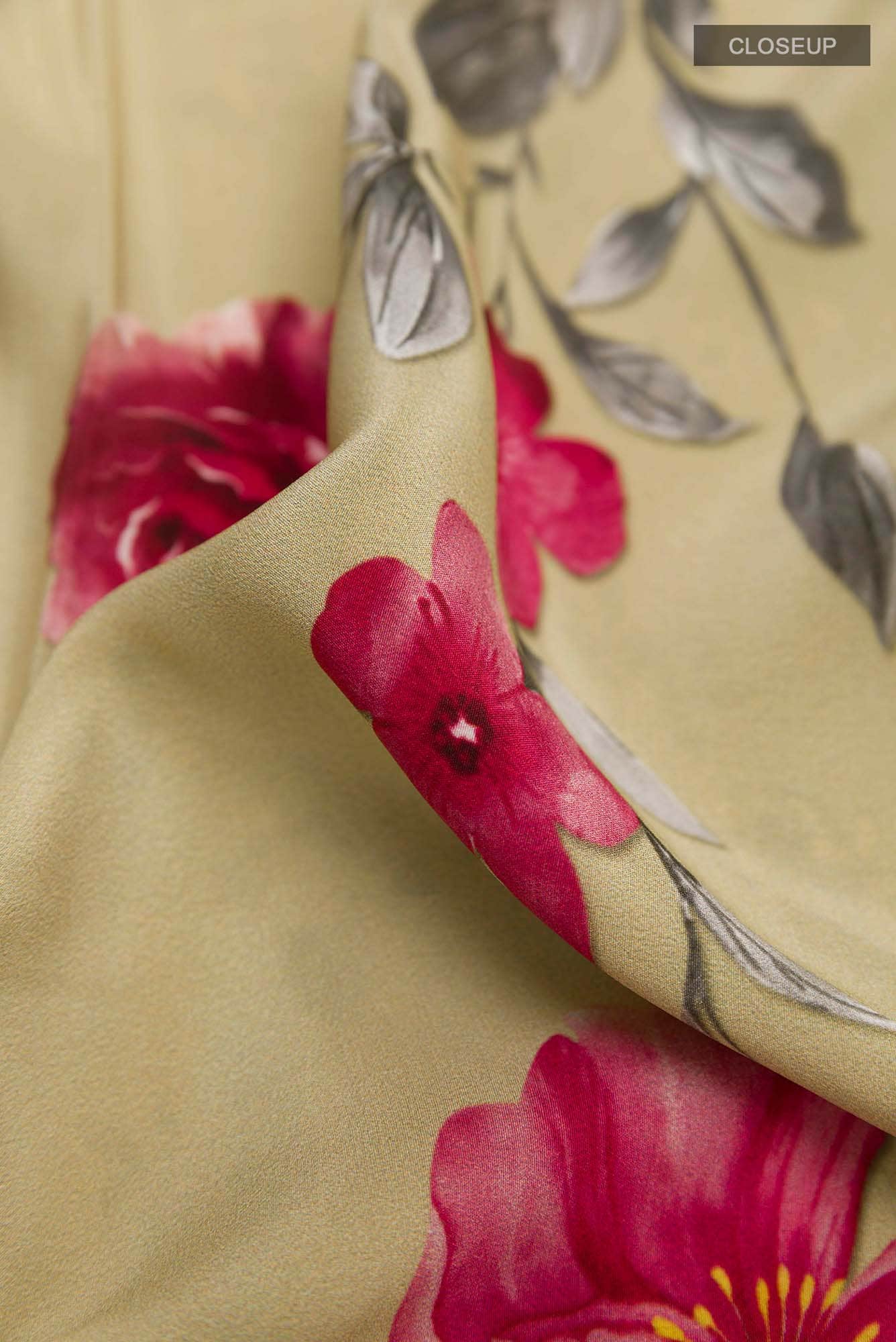 Beige Crepe Saree