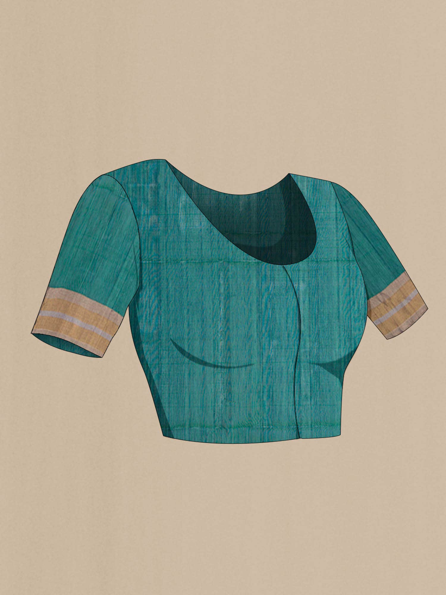 Green Blended Kora Silk Saree