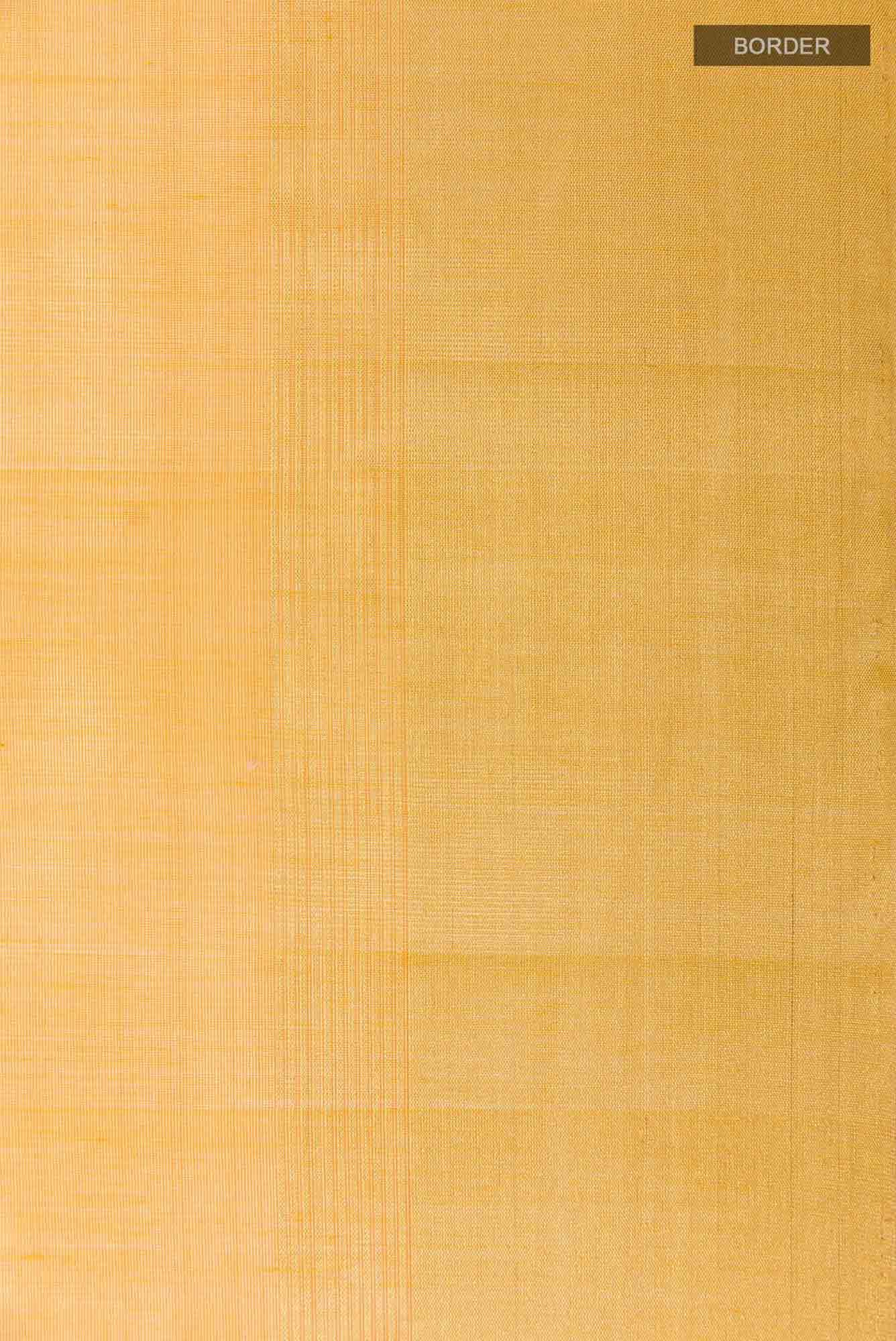 Yellow Blended Kora Silk Saree